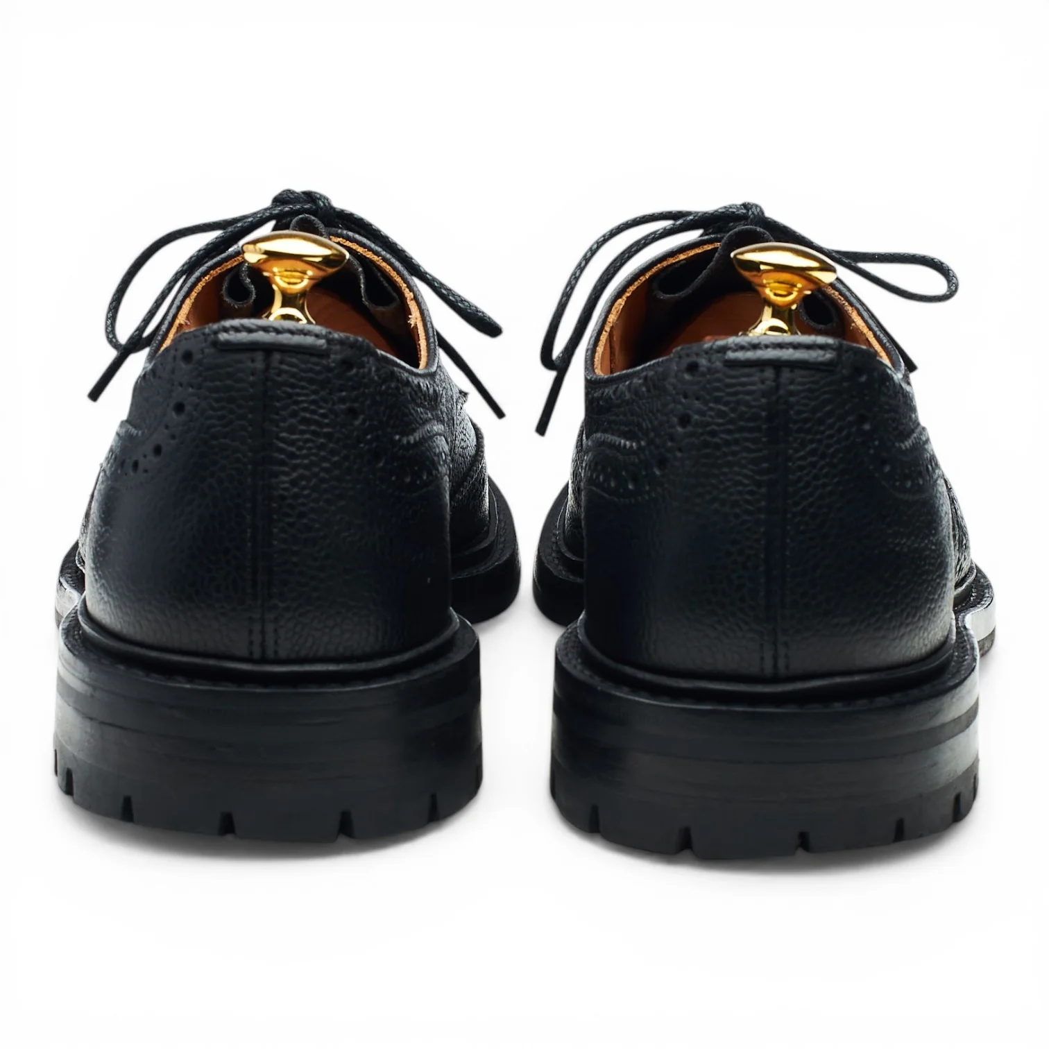 'Ilkley' Black Grain Leather Derby Brogues UK 10.5 - Image 4