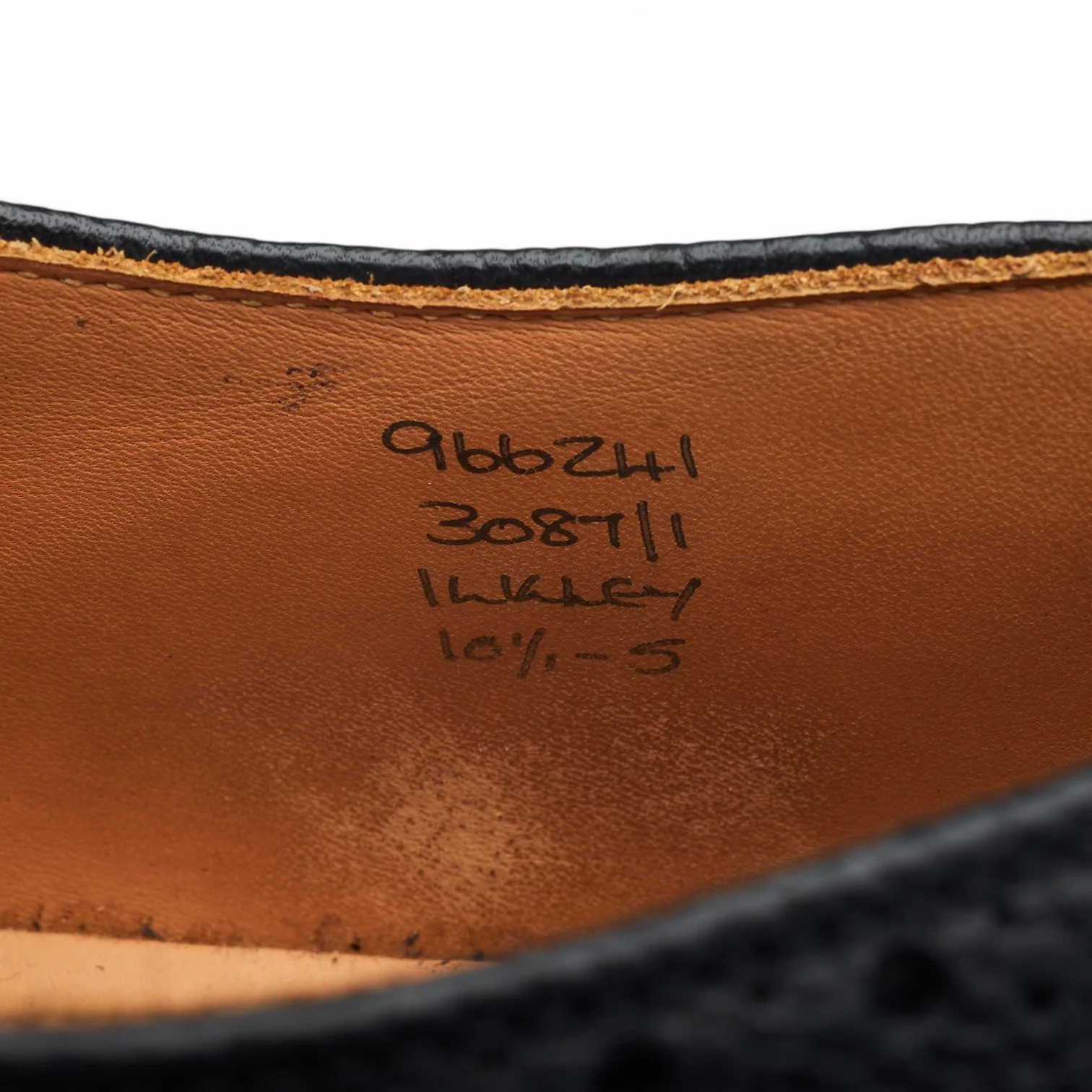 'Ilkley' Black Grain Leather Derby Brogues UK 10.5 - Image 7