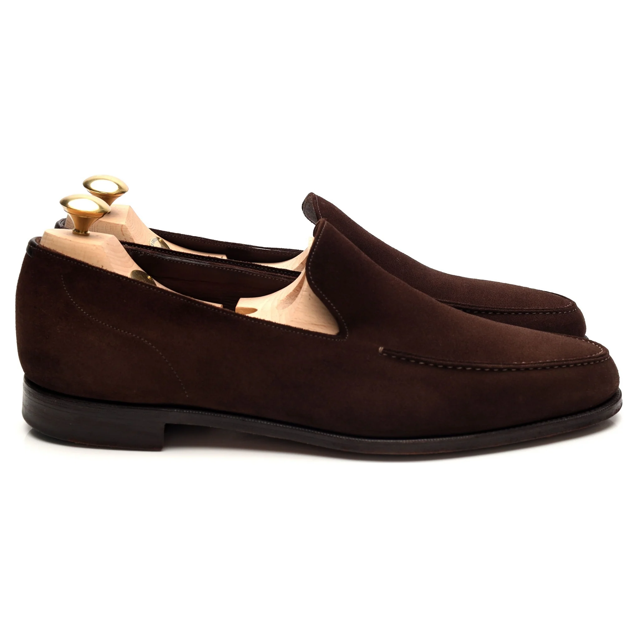 'Islington' Brown Suede Slip On Loafers UK 10 F