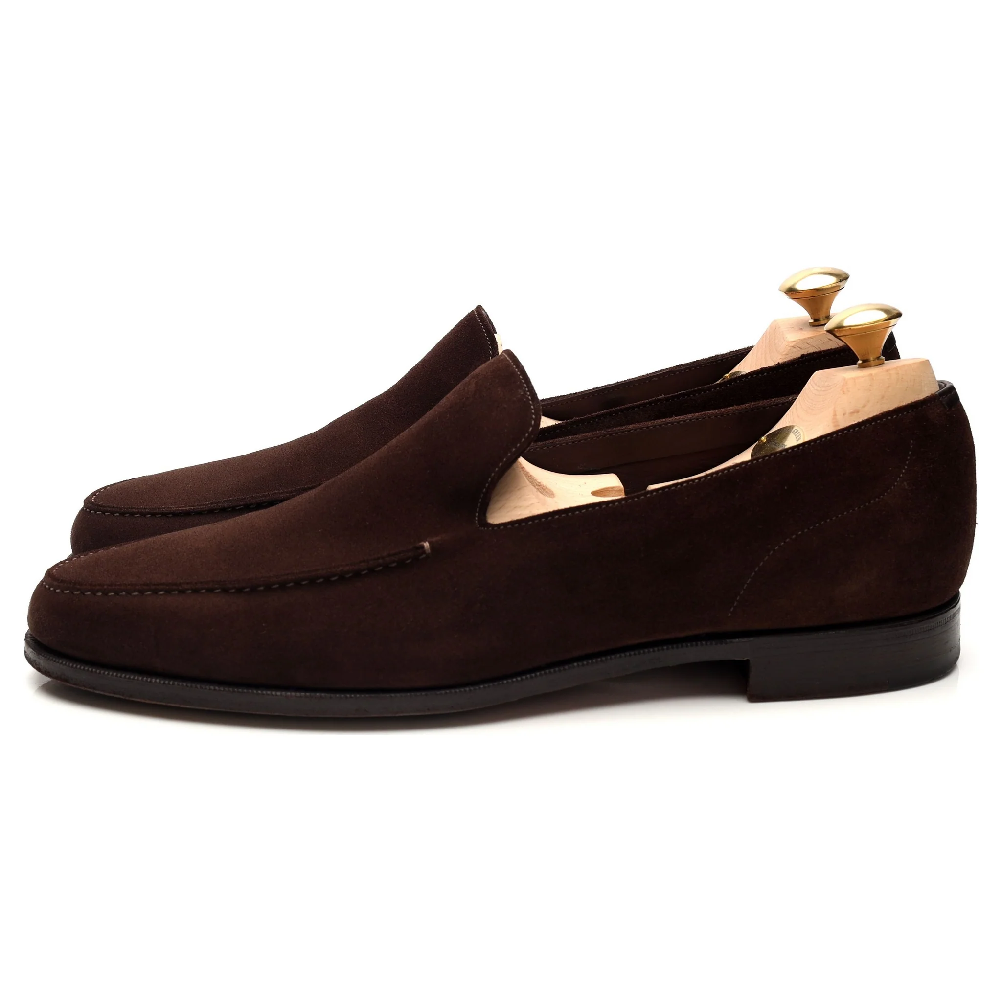'Islington' Brown Suede Slip On Loafers UK 10 F - Image 3
