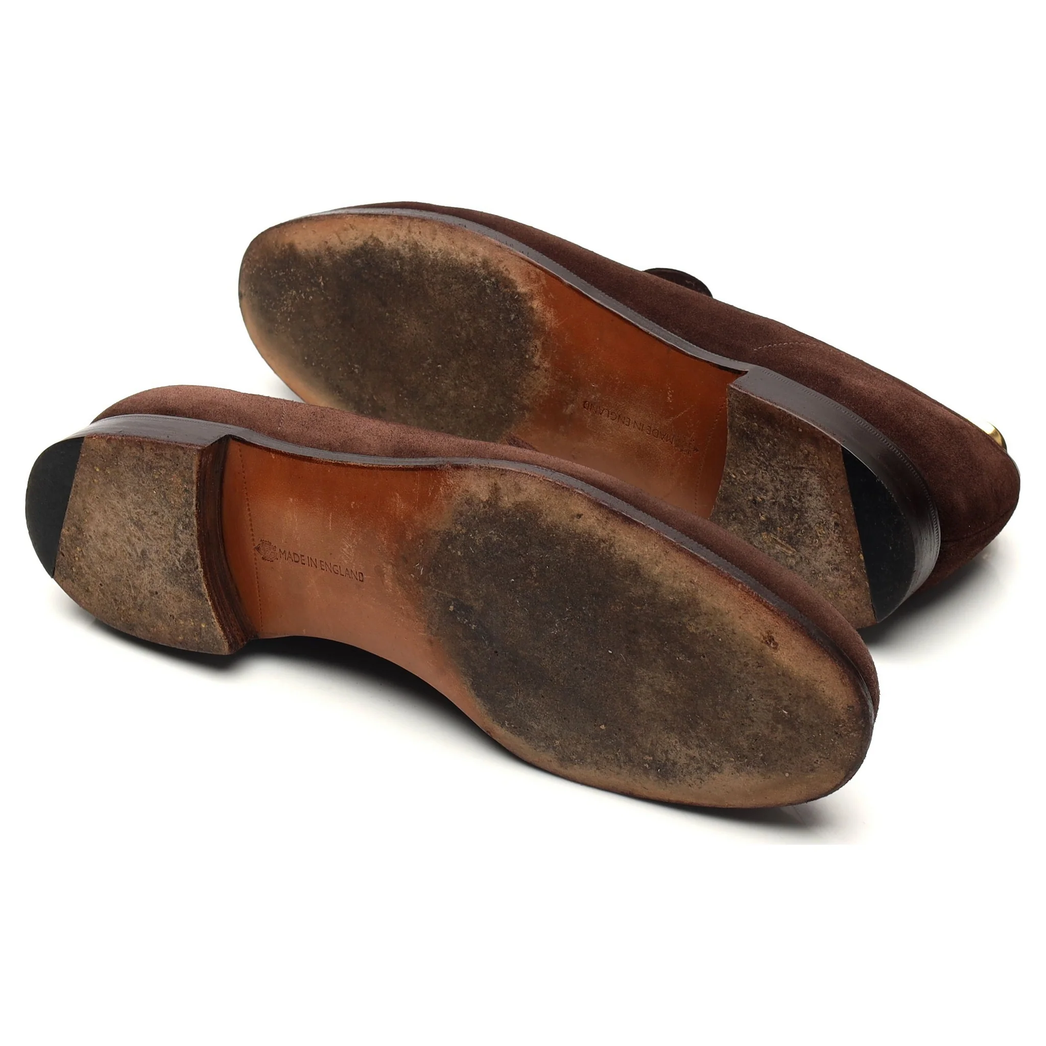 'Islington' Brown Suede Slip On Loafers UK 10 F - Image 5