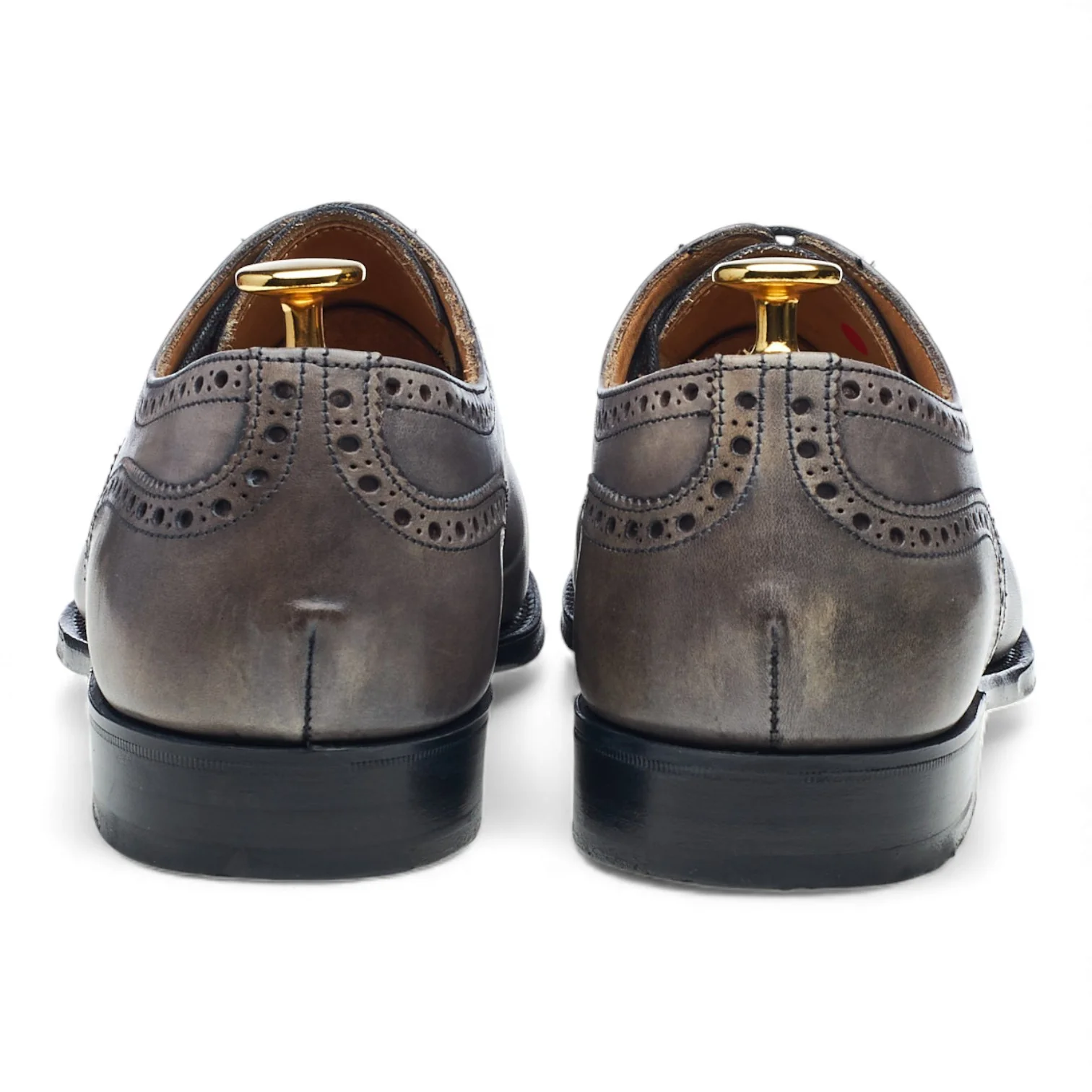 'Islington' Grey Leather Oxford Brogues UK 6 F - Image 4