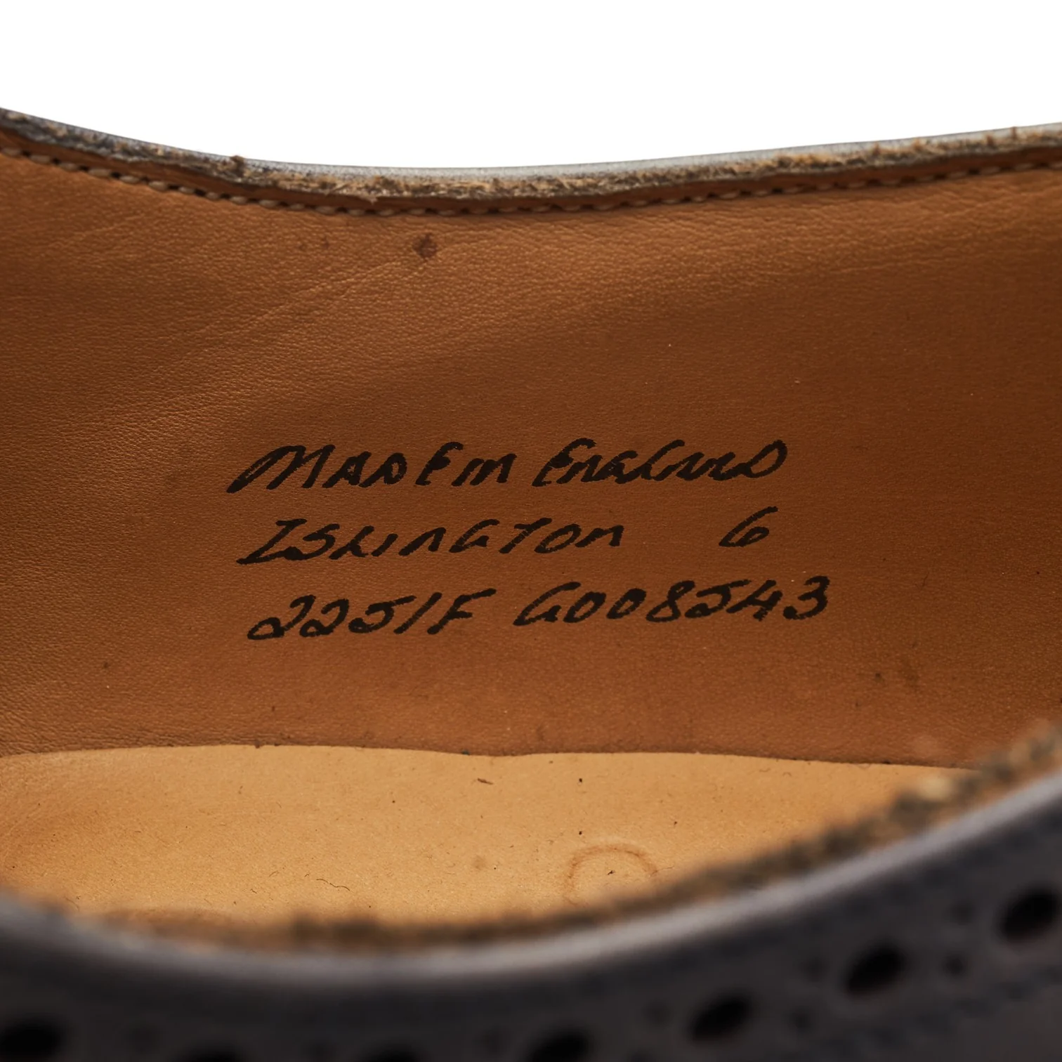 'Islington' Grey Leather Oxford Brogues UK 6 F - Image 7