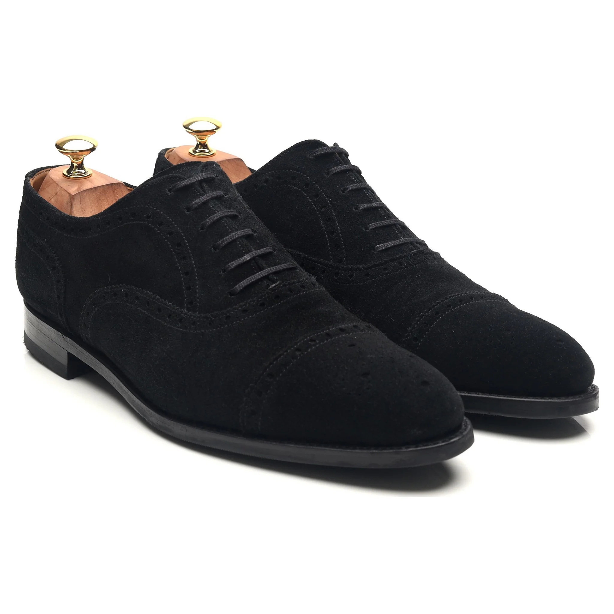 'Wenatchee' Black Suede Oxford Semi Brogues UK 10 E - Image 7