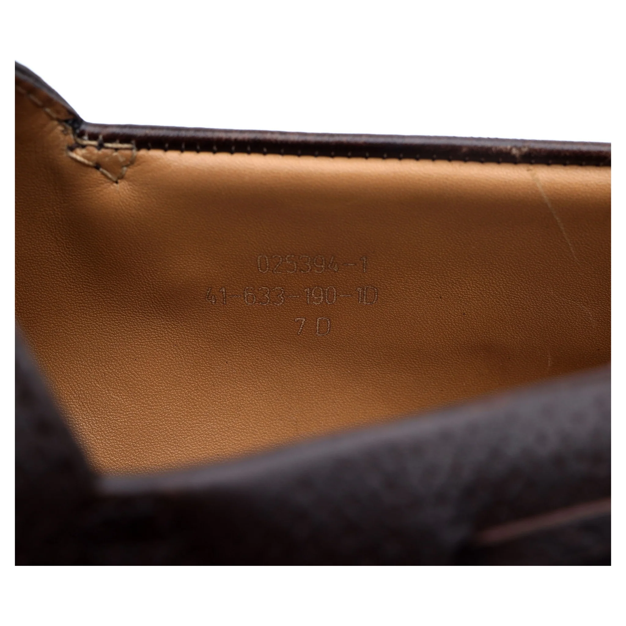 Beige Habilleur Dark Brown Leather Derby 7 D UK 7.5 - Image 13
