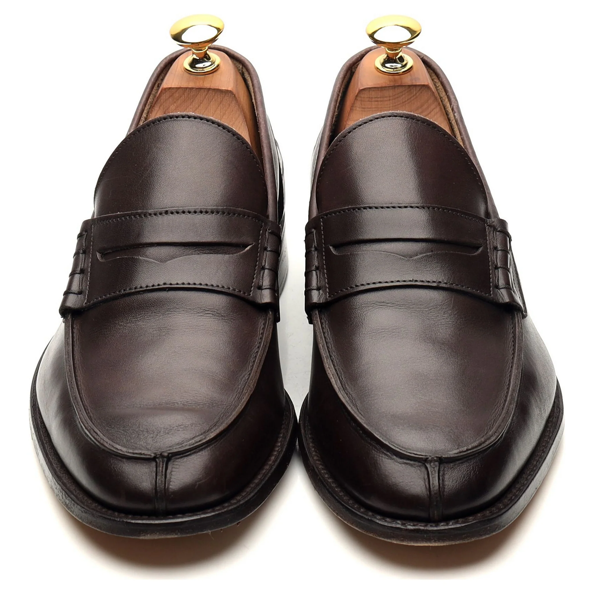 'Jake' Dark Brown Leather Loafers UK 6.5 - Image 2