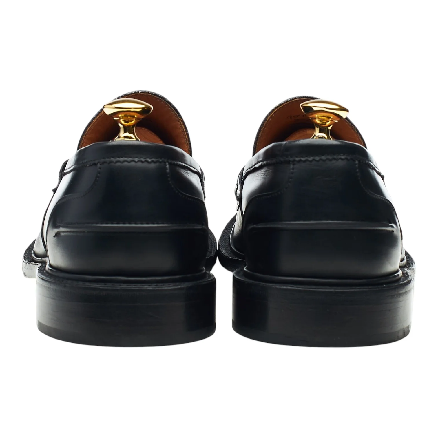 'James' Black Leather Loafers UK 7 - Image 4