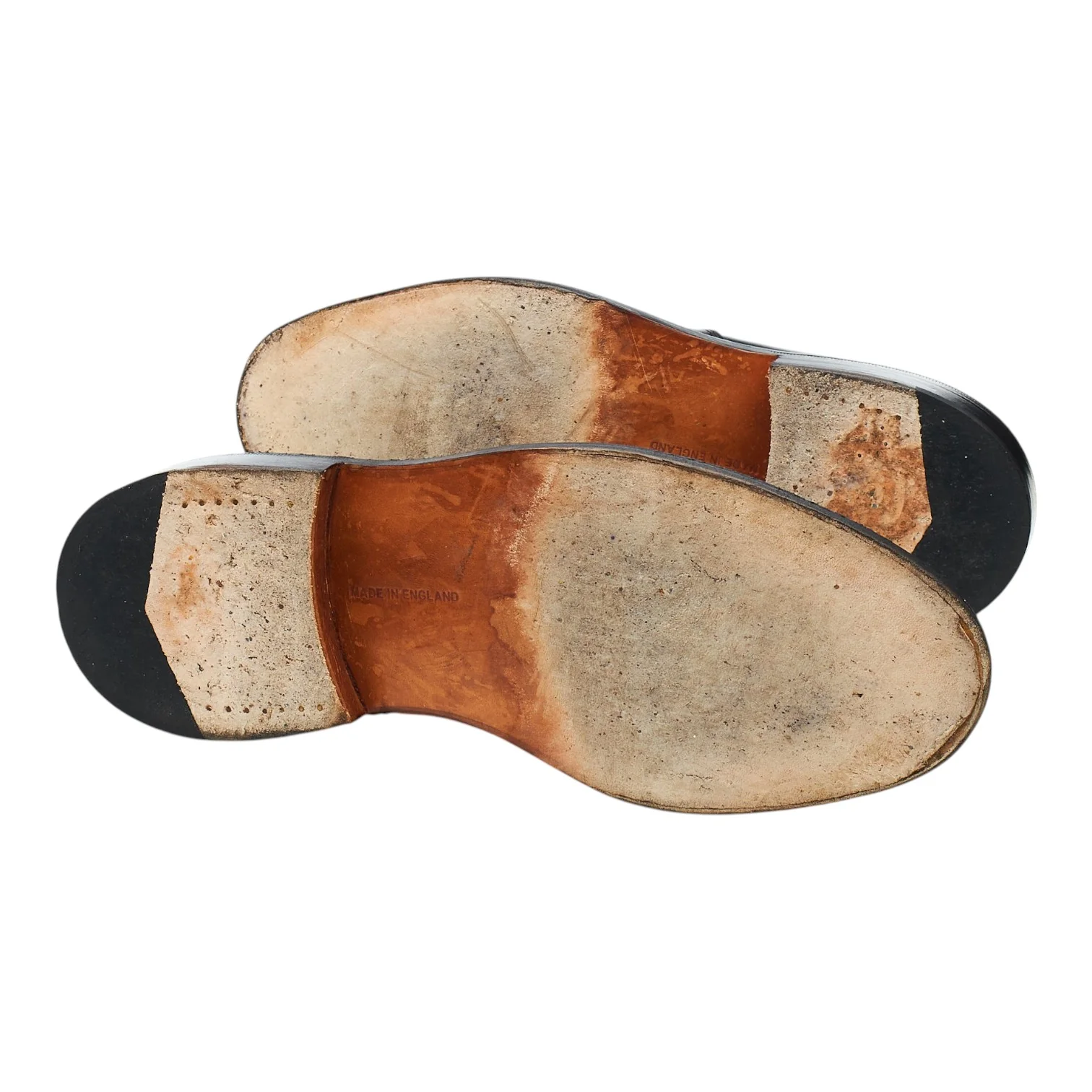 'James' Black Leather Loafers UK 7 - Image 5