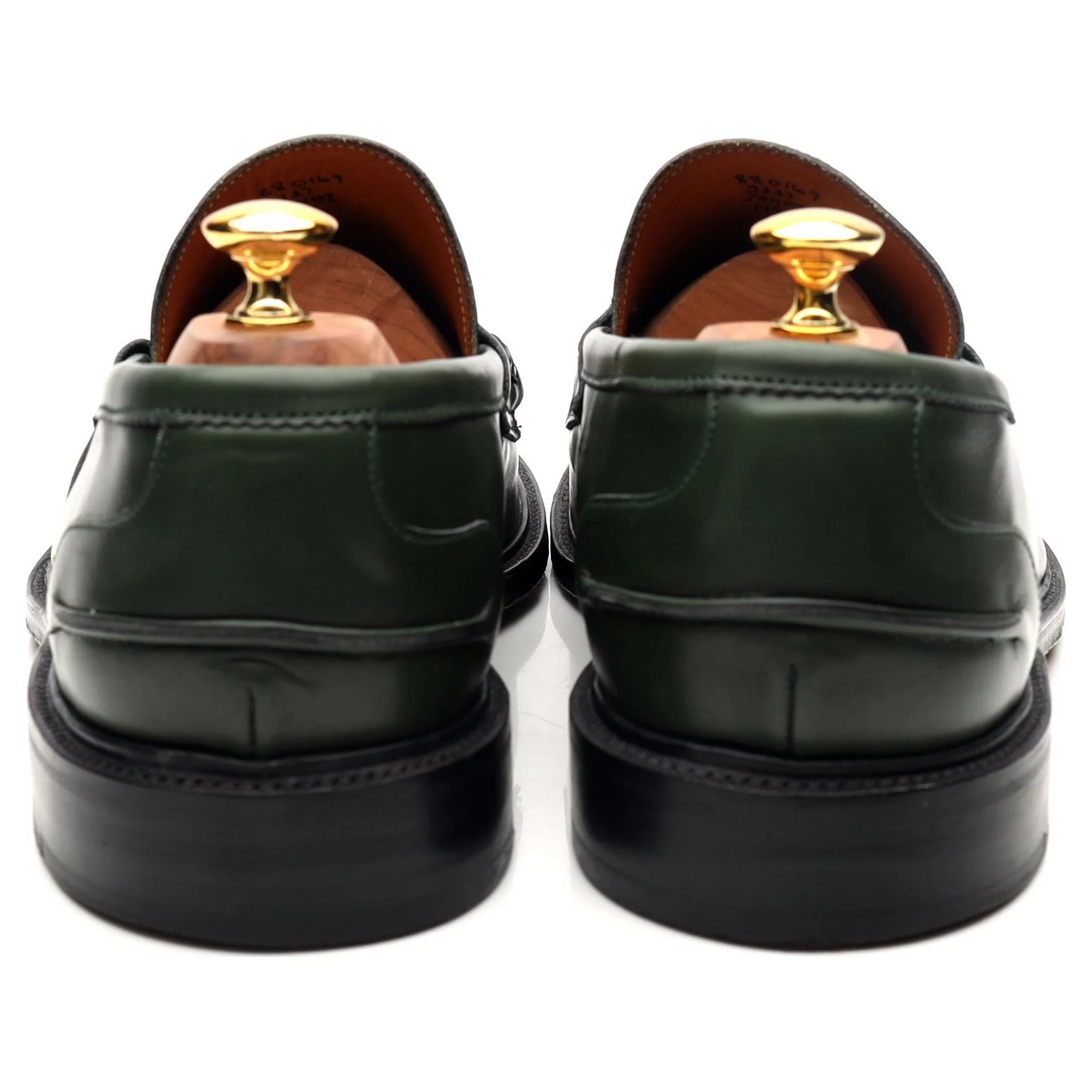 'James' Green Leather Loafers UK 11.5 - Image 4