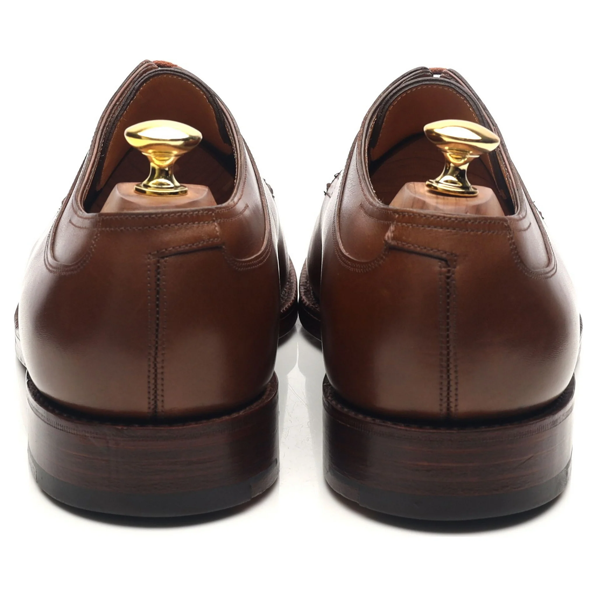 'Barros' Brown Leather Split Toe Derby UK 8.5 EE - Image 4