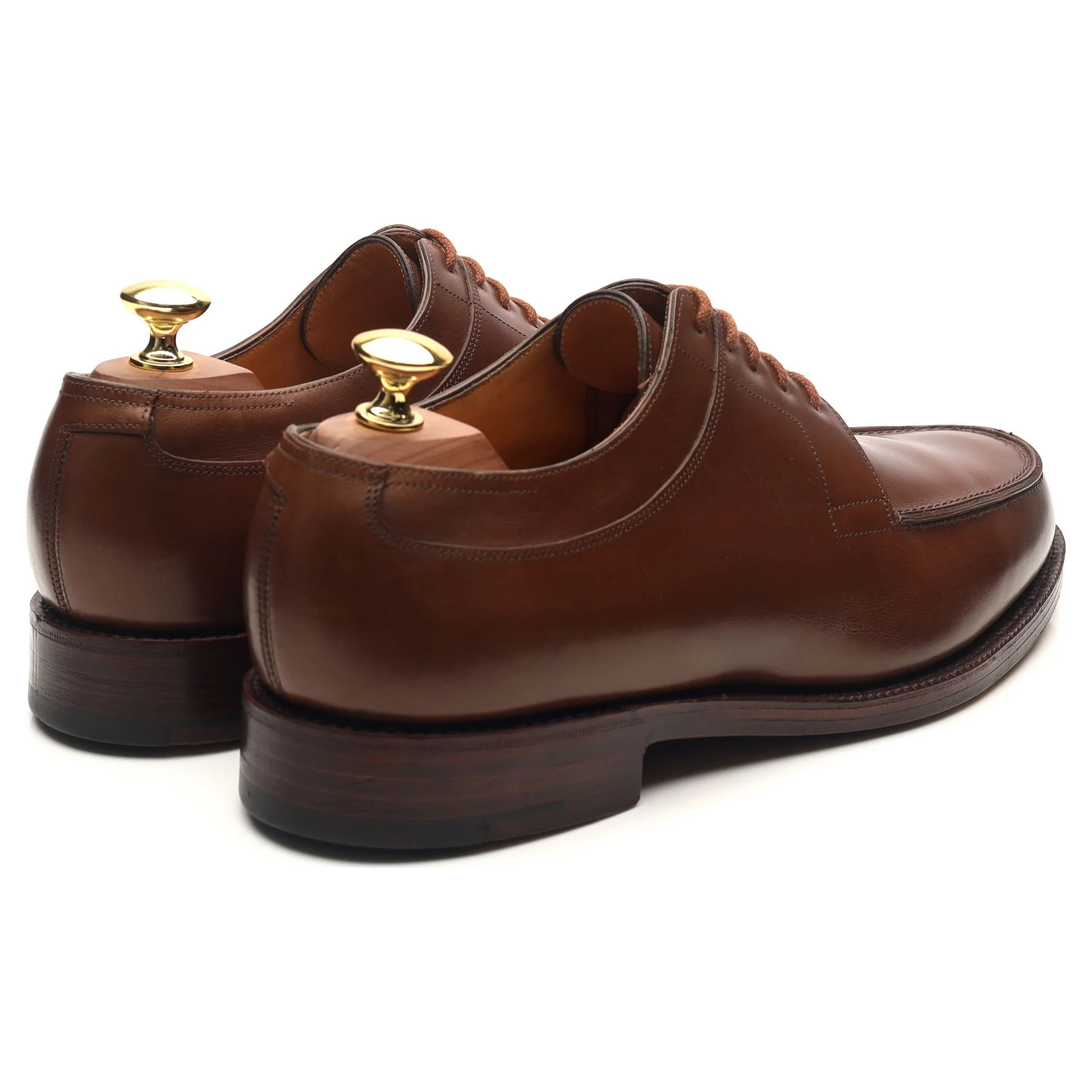 'Barros' Brown Leather Split Toe Derby UK 8.5 EE - Image 5