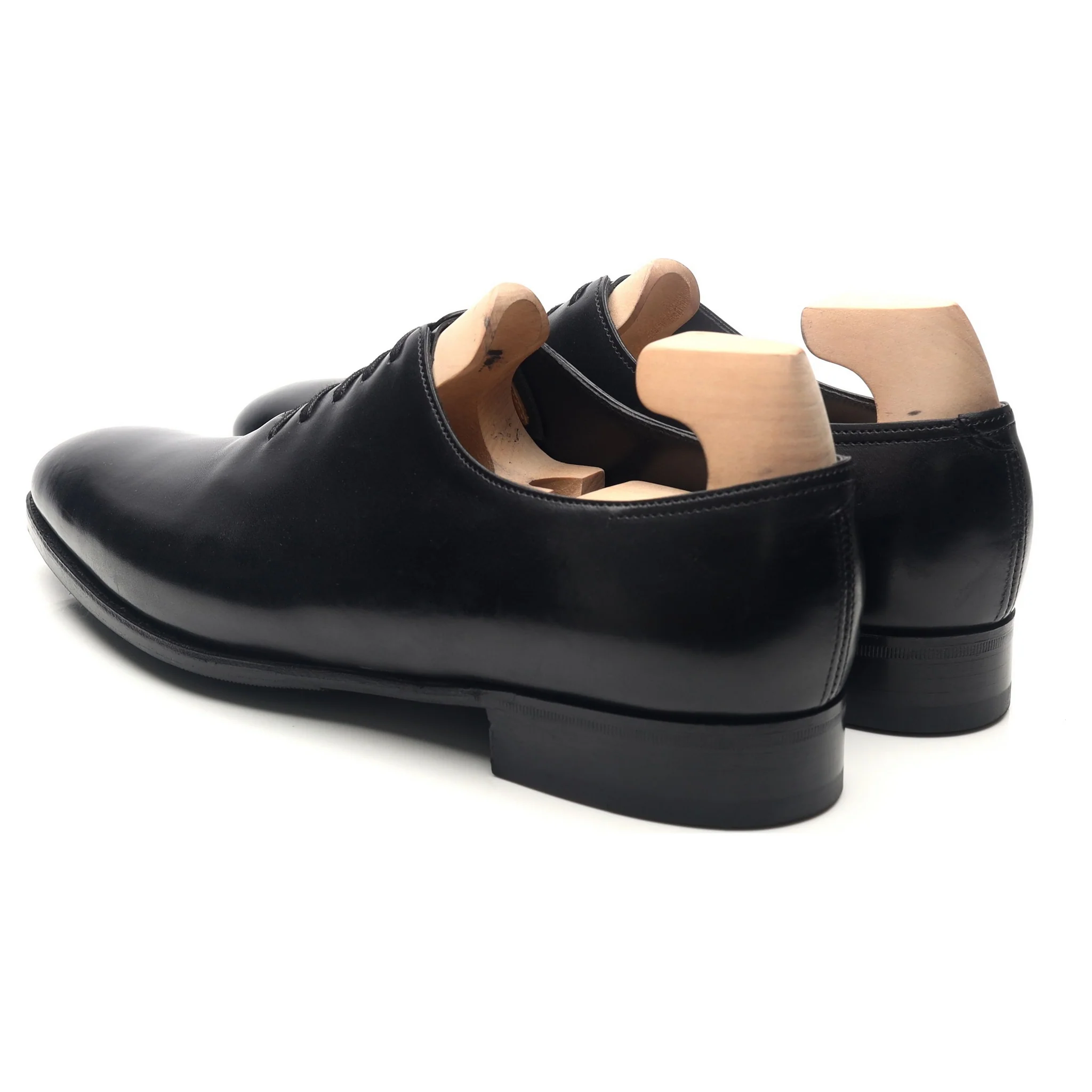 'Marldon' Black Leather Wholecut Oxford UK 9 E - Image 3