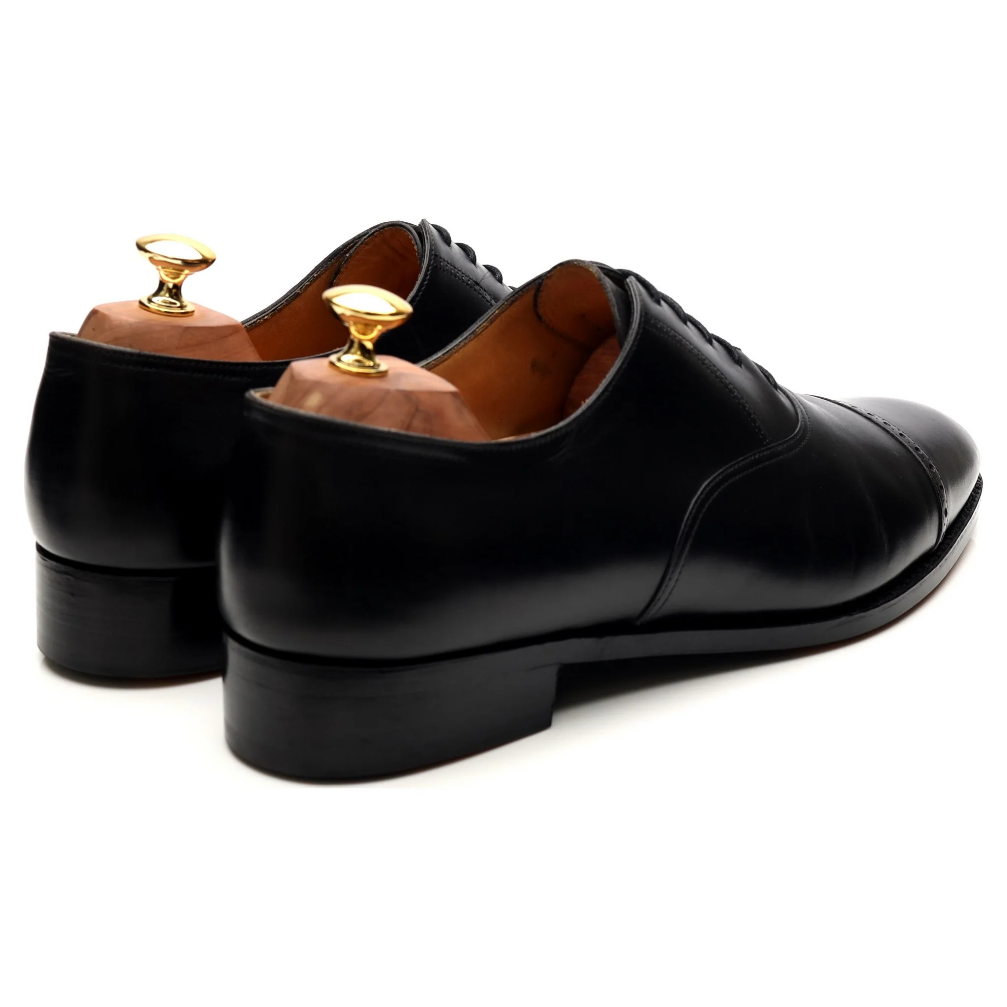 'Philip' Black Leather Oxford UK 10 E - Image 5