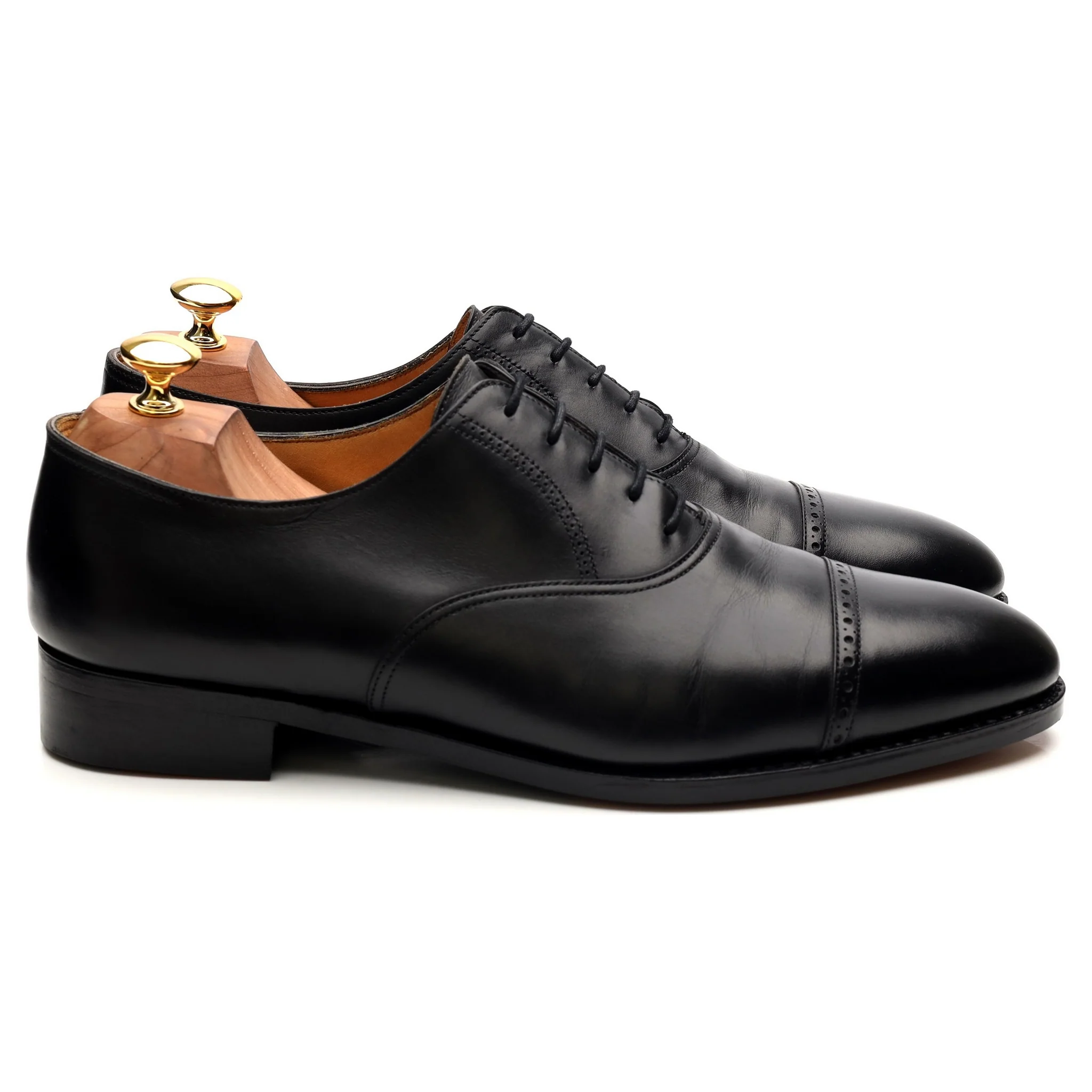 'Philip' Black Leather Oxford UK 10 E - Image 6