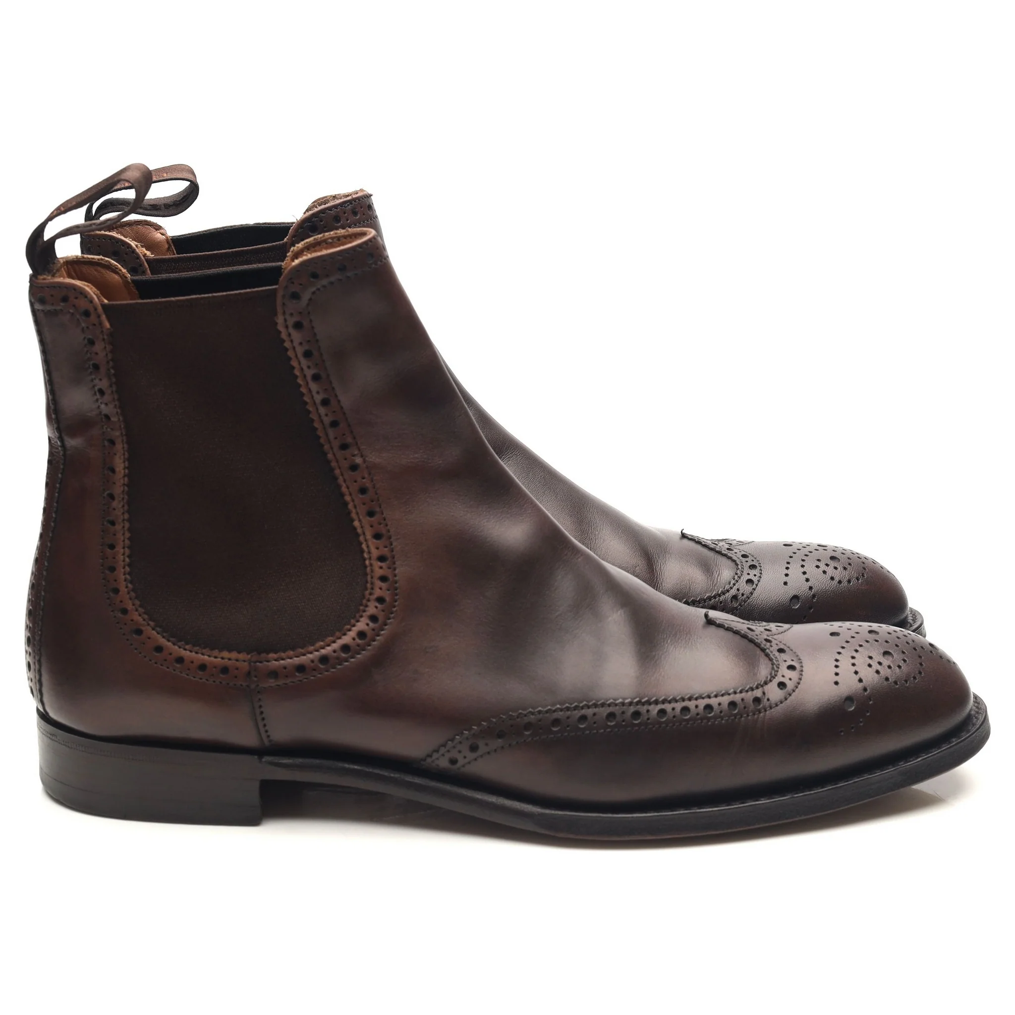 'Albert II' Dark Brown Leather Chelsea Boots UK 7 F - Image 6