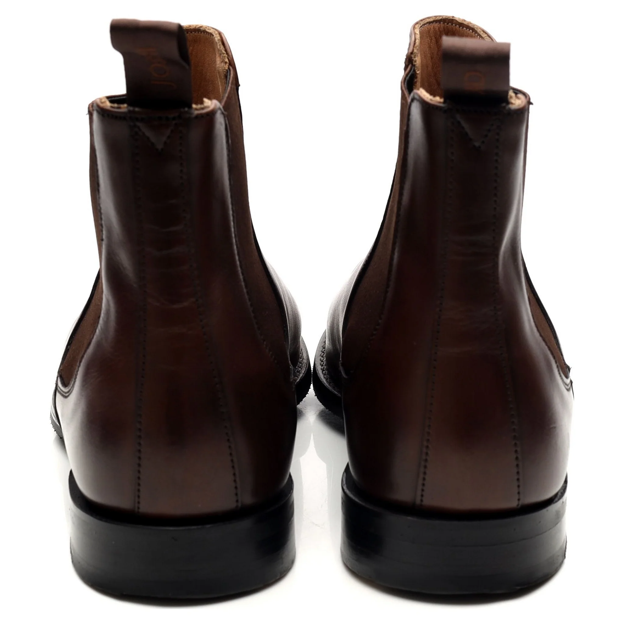 'Godfrey' Dark Brown Leather Chelsea Boots UK 9.5 F - Image 4