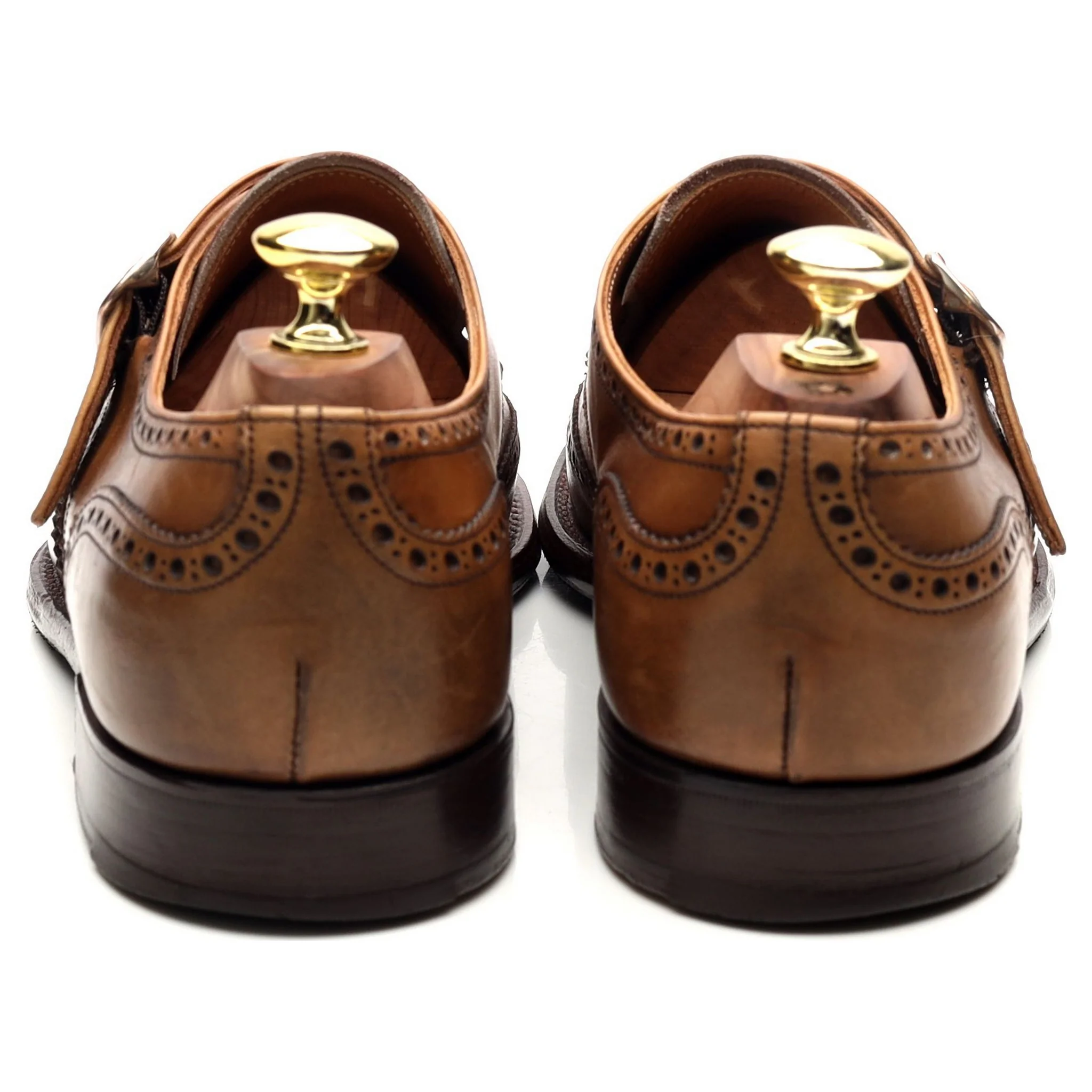 'Humphrey' Brown Leather Monk Strap UK 7 F - Image 4
