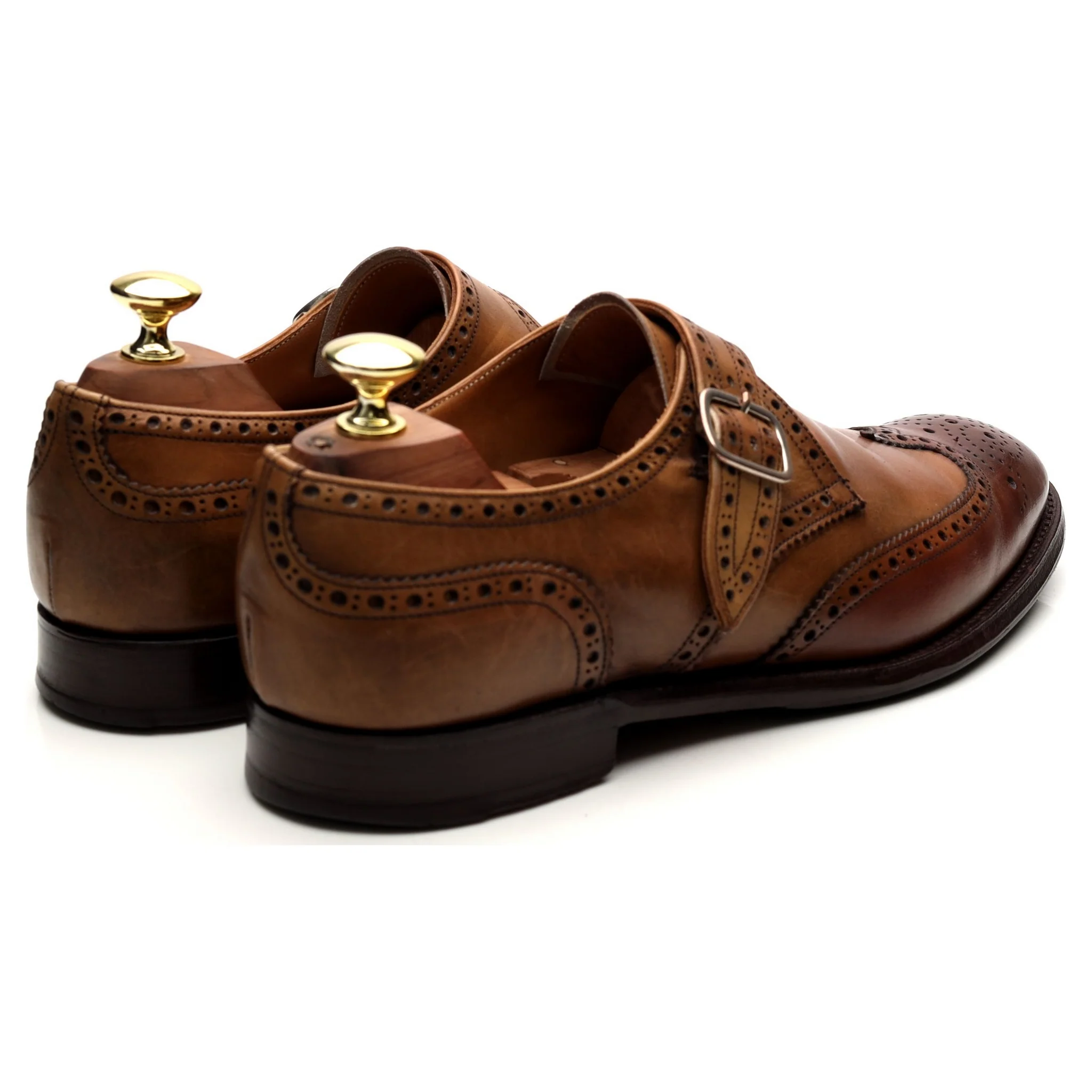 'Humphrey' Brown Leather Monk Strap UK 7 F - Image 5
