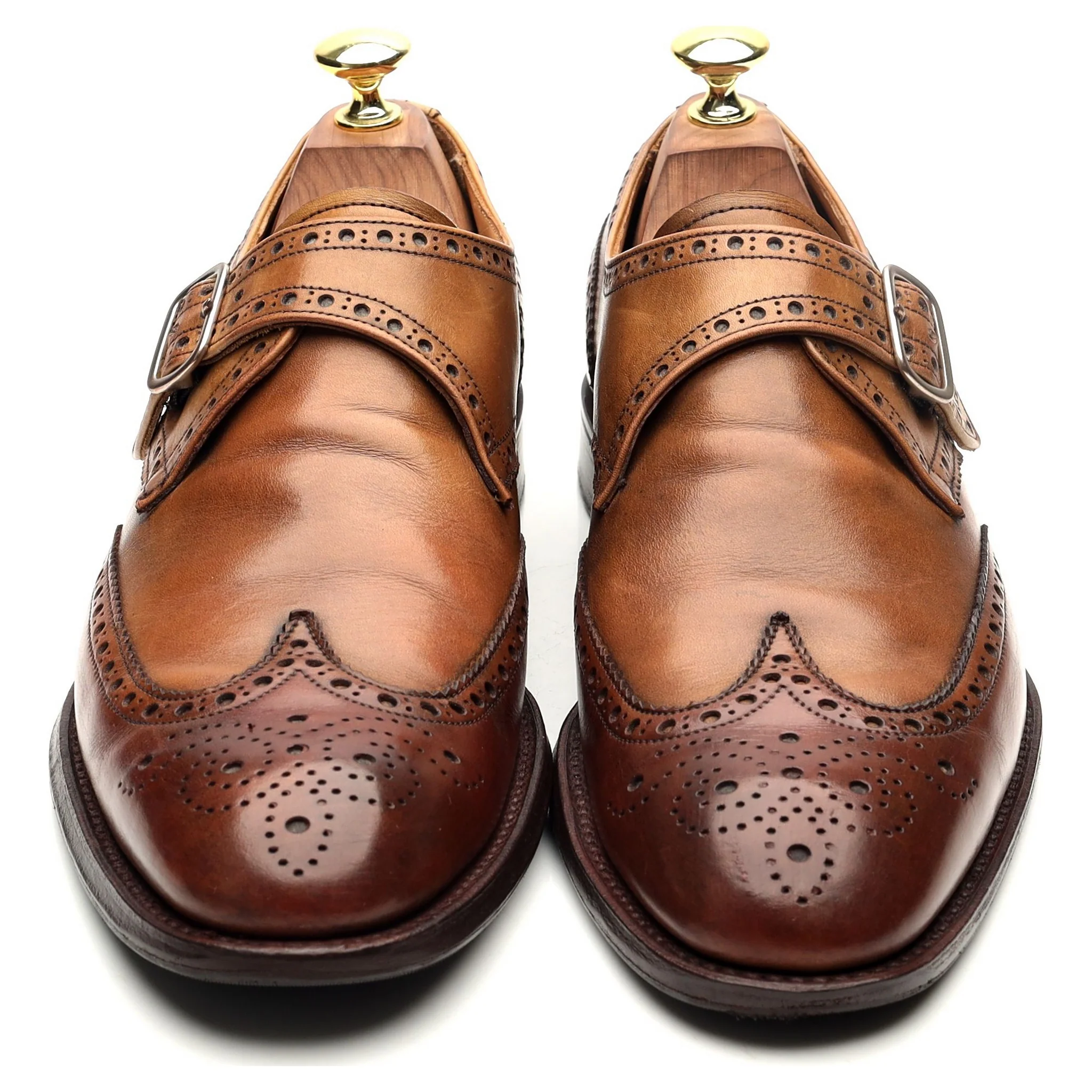 'Humphrey' Brown Leather Monk Strap UK 7 F - Image 9