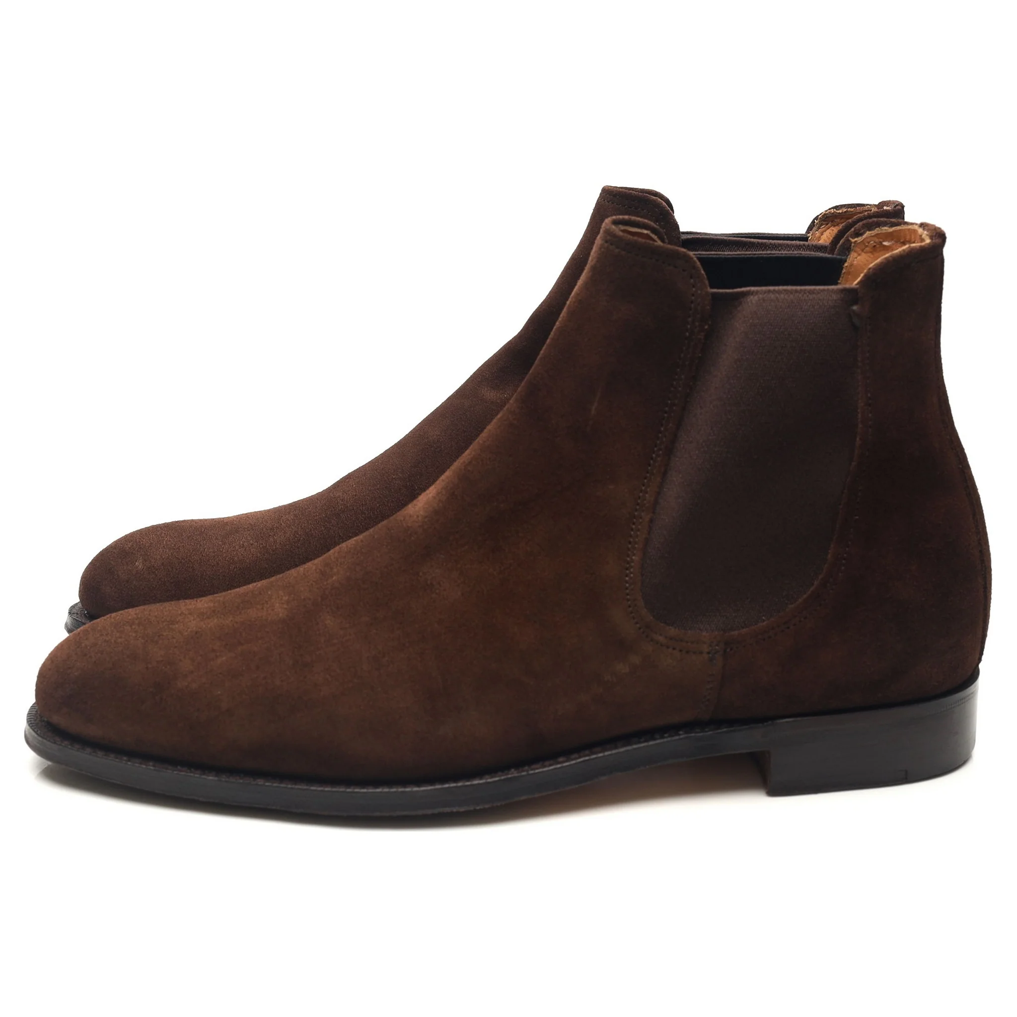 'Burghley' Dark Brown Suede Chelsea Boots UK 7.5 F - Image 2