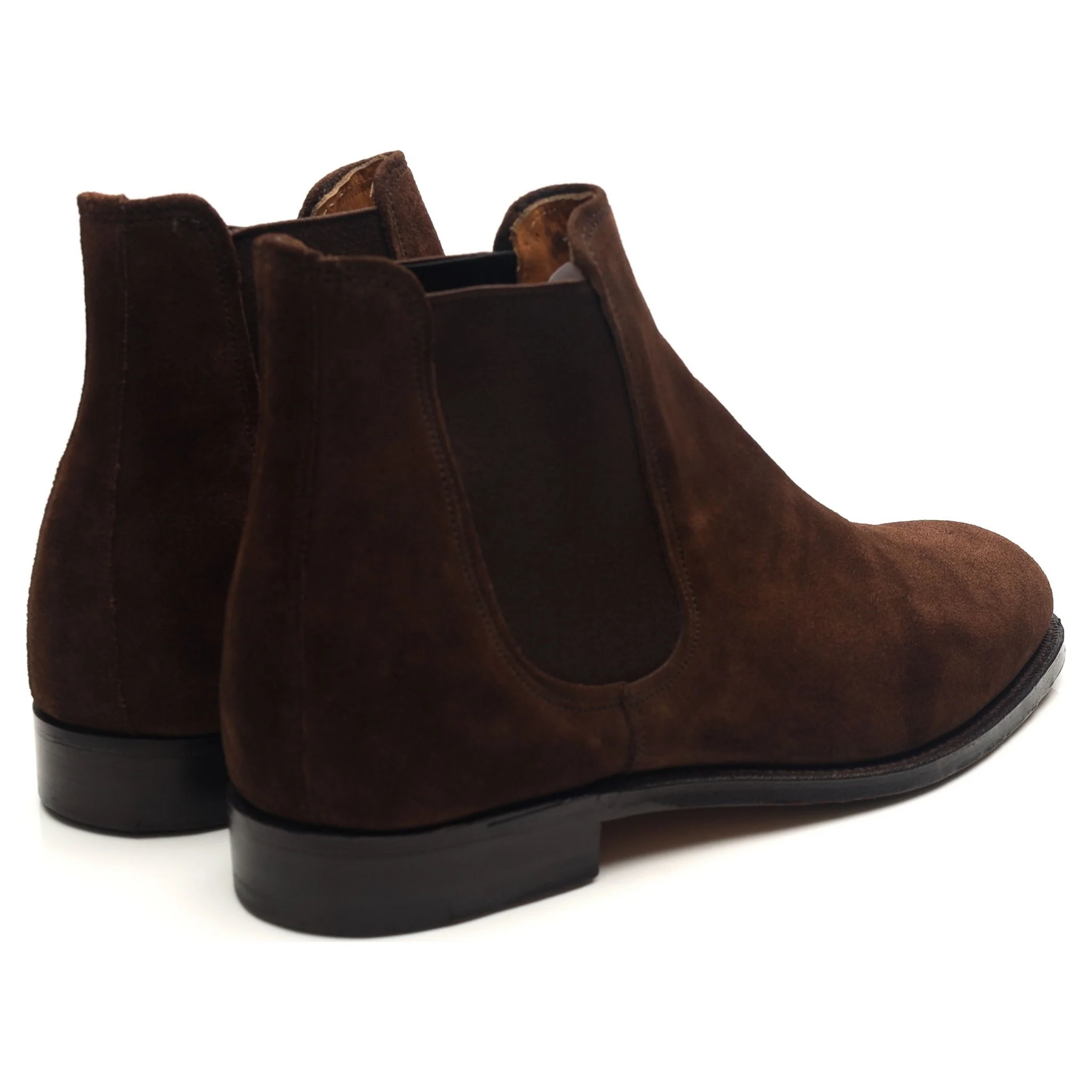 'Burghley' Dark Brown Suede Chelsea Boots UK 7.5 F - Image 5