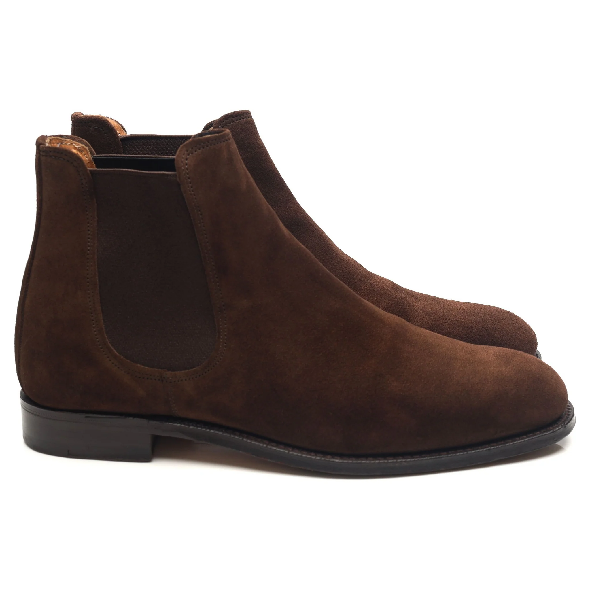 'Burghley' Dark Brown Suede Chelsea Boots UK 7.5 F - Image 6