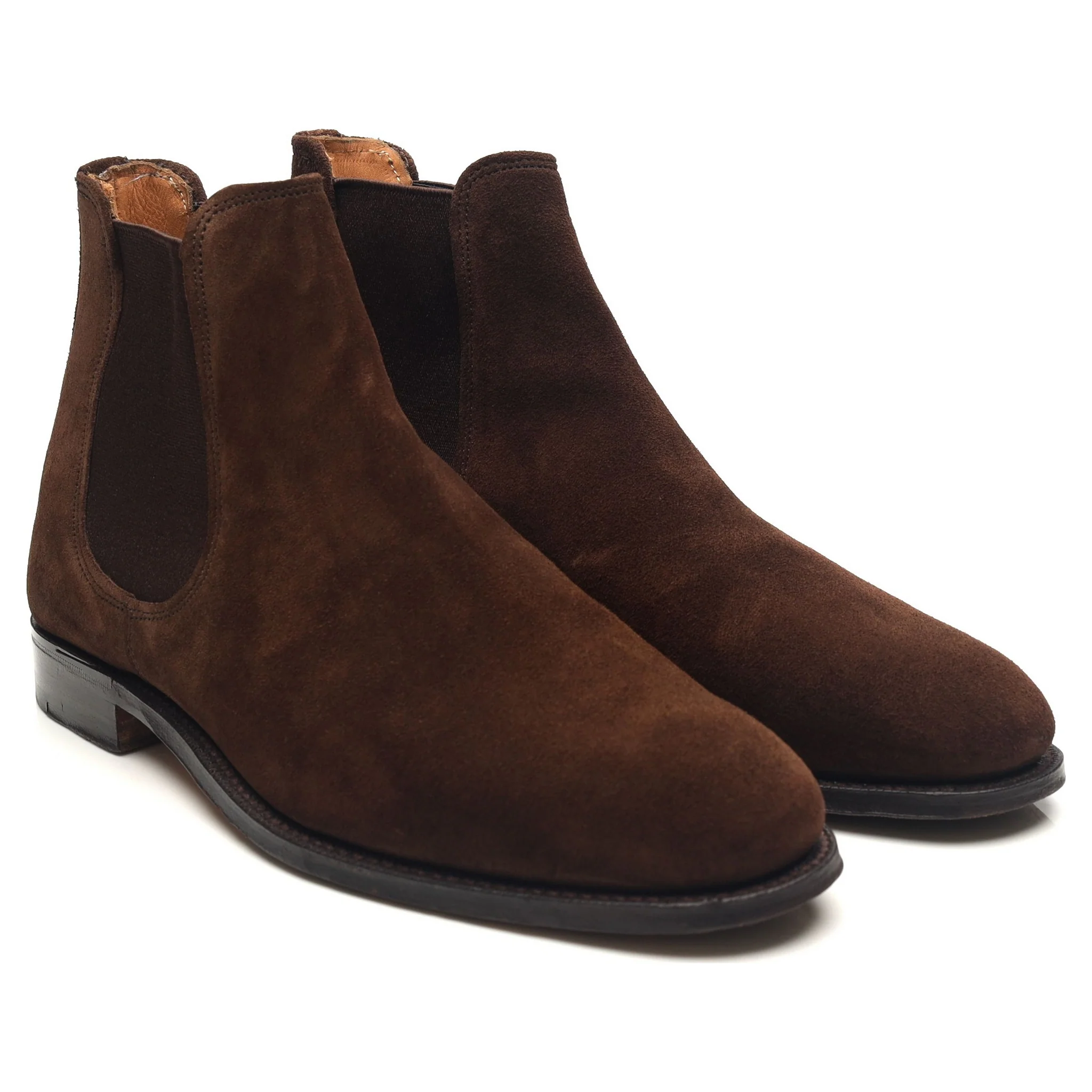 'Burghley' Dark Brown Suede Chelsea Boots UK 7.5 F - Image 7