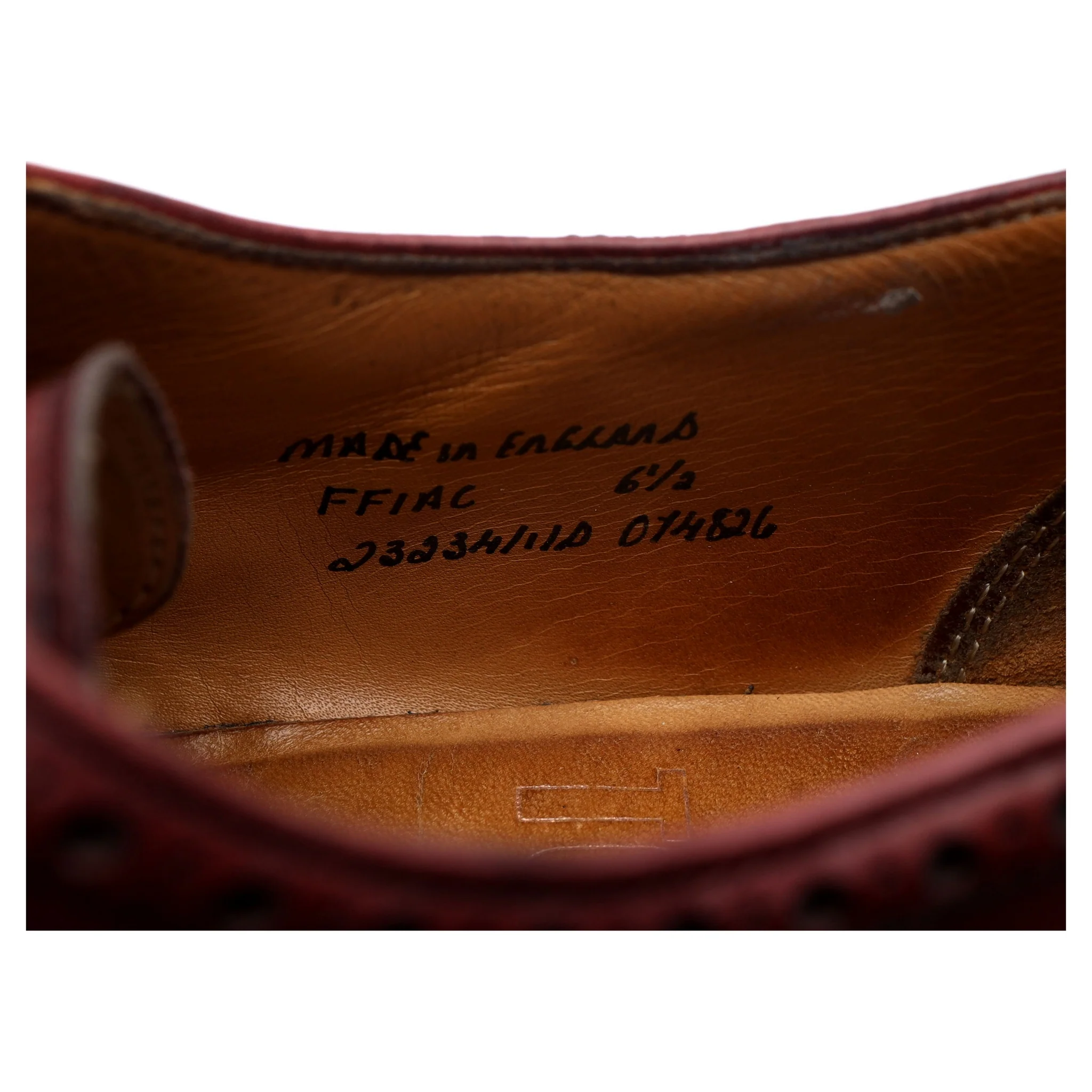 Women's 'Esme' Burgundy Leather Brogues UK 6.5 D - Image 13