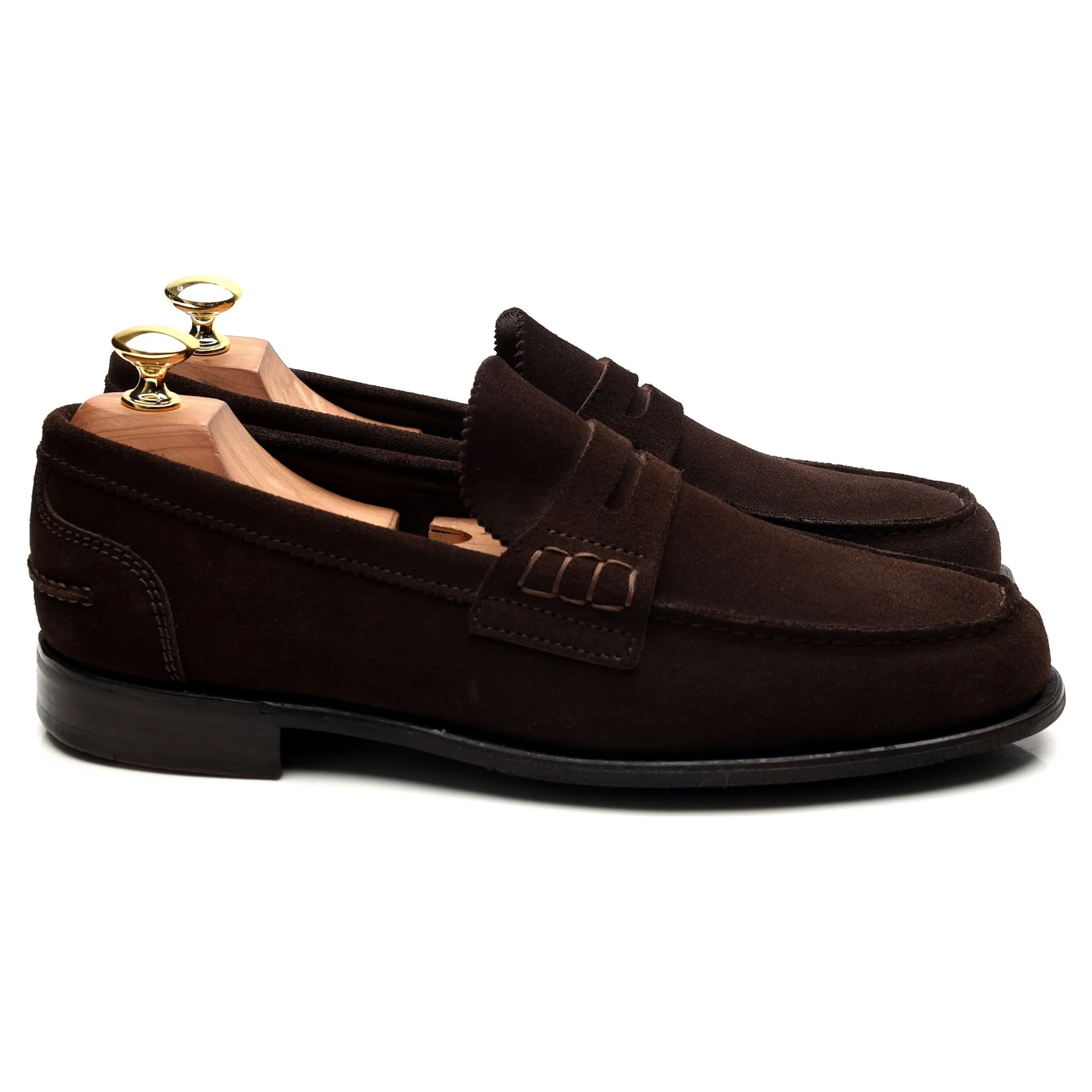 'Dover D' Dark Brown Suede Loafers UK 8 F - Image 6