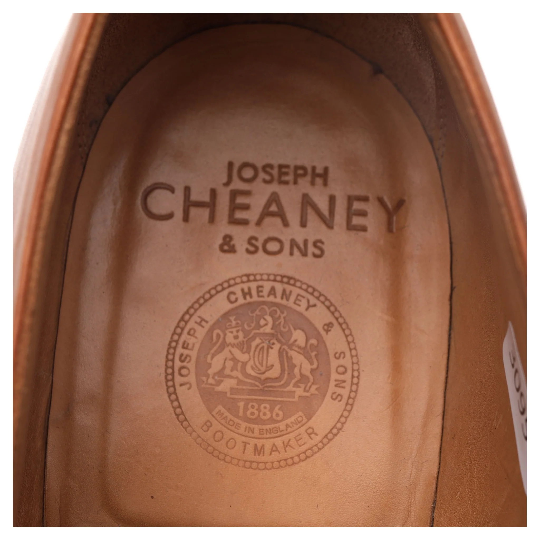'Ellis' Tan Brown Leather Loafers UK 10 F - Image 12