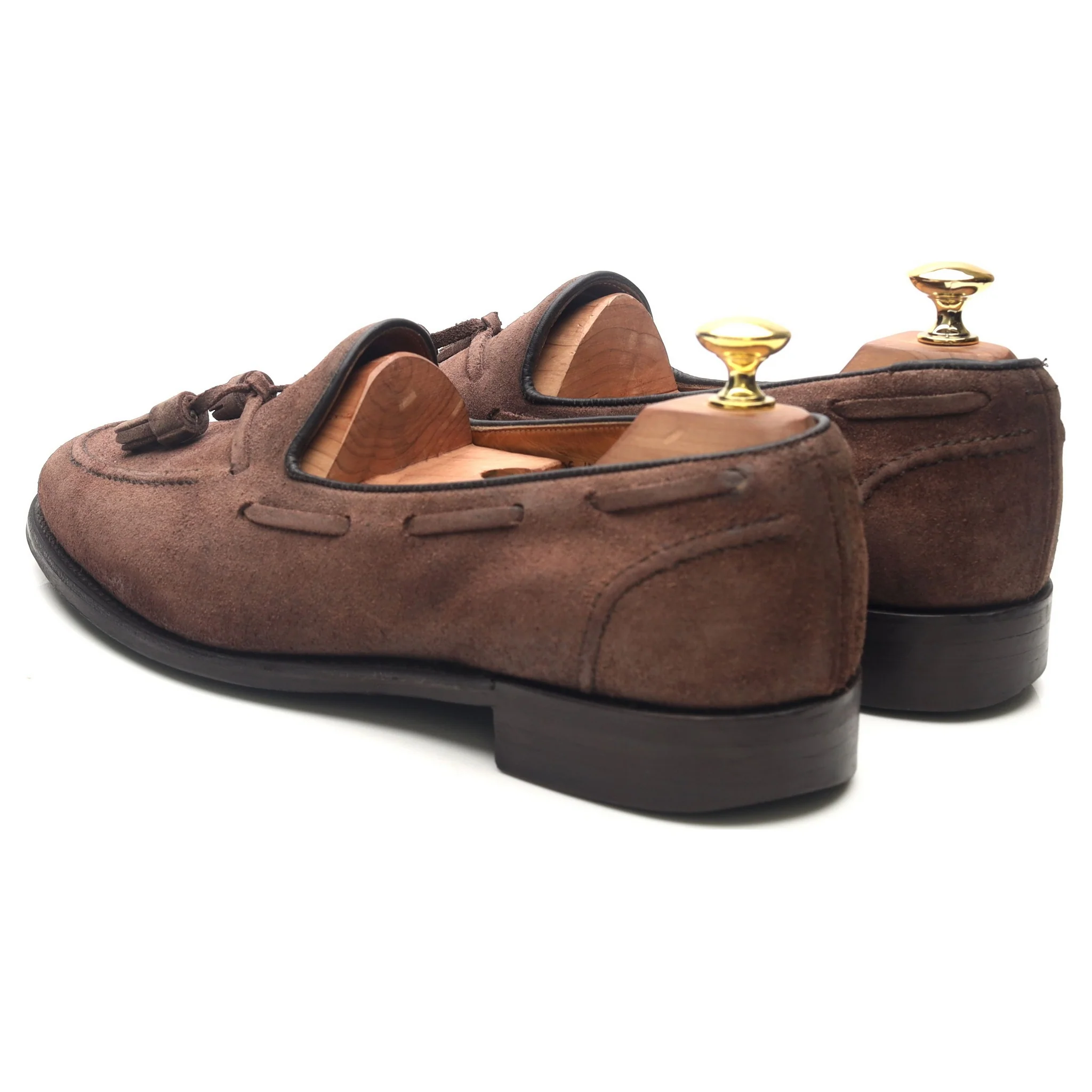 'Harry' Brown Suede Tassel Loafers UK 8.5 F - Image 3