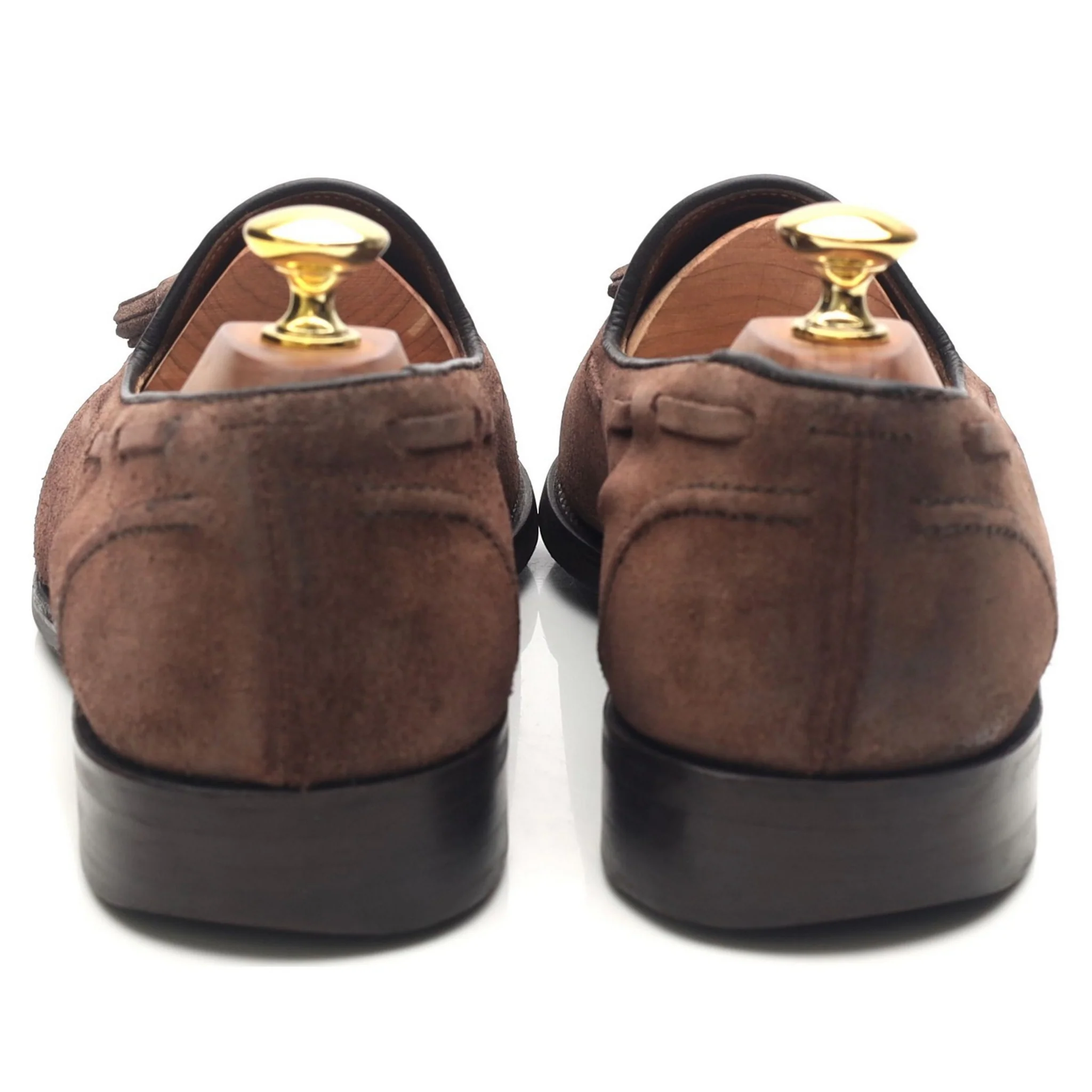 'Harry' Brown Suede Tassel Loafers UK 8.5 F - Image 4