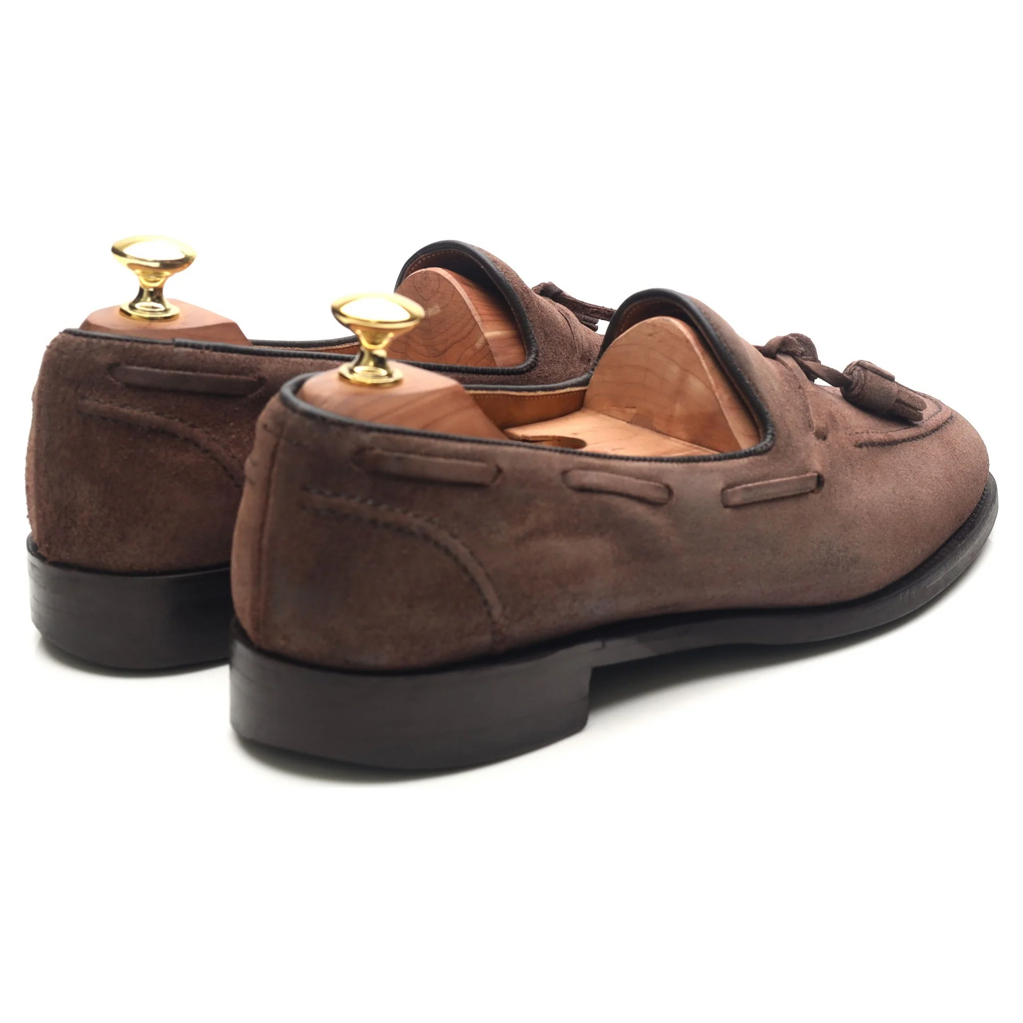 'Harry' Brown Suede Tassel Loafers UK 8.5 F - Image 5