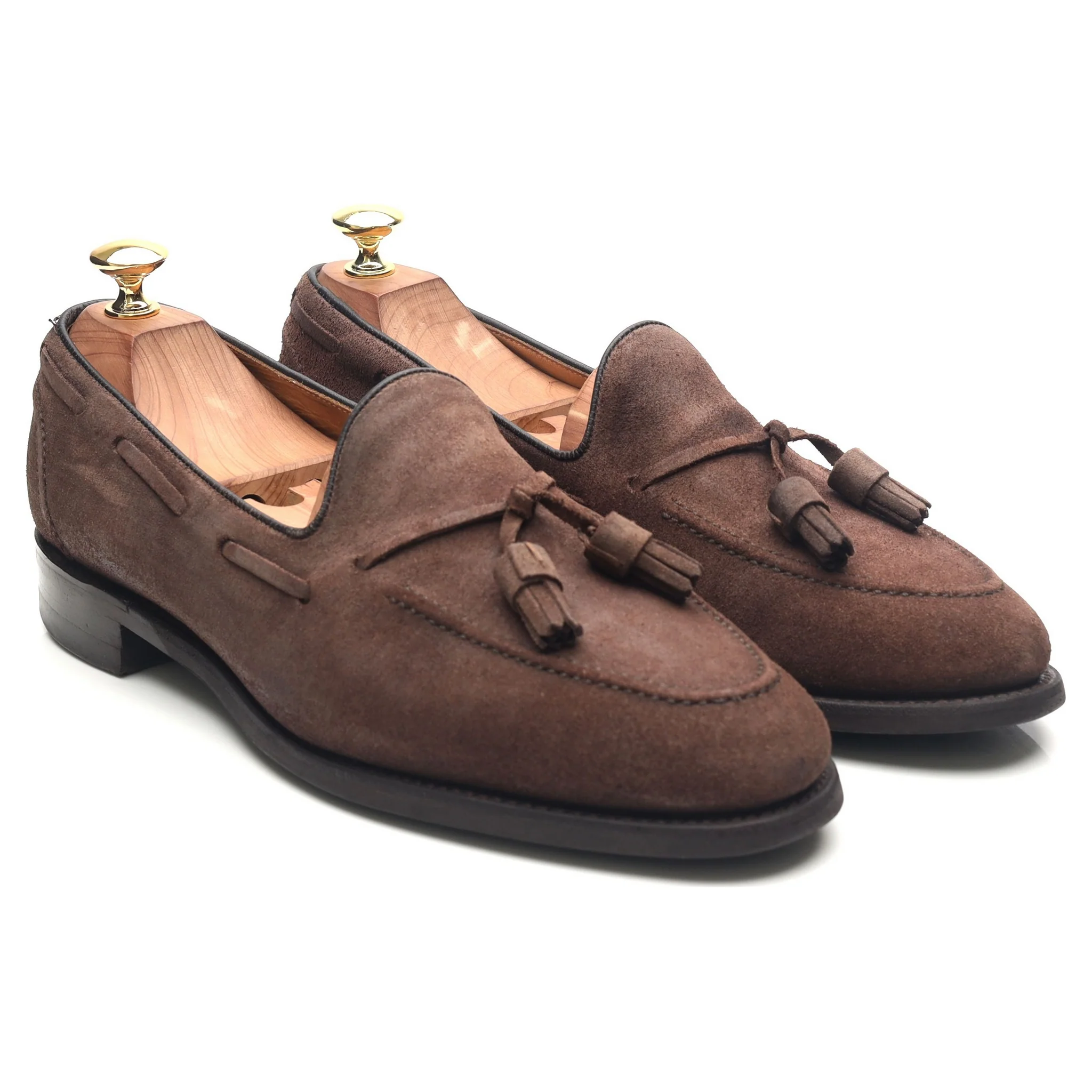 'Harry' Brown Suede Tassel Loafers UK 8.5 F - Image 7