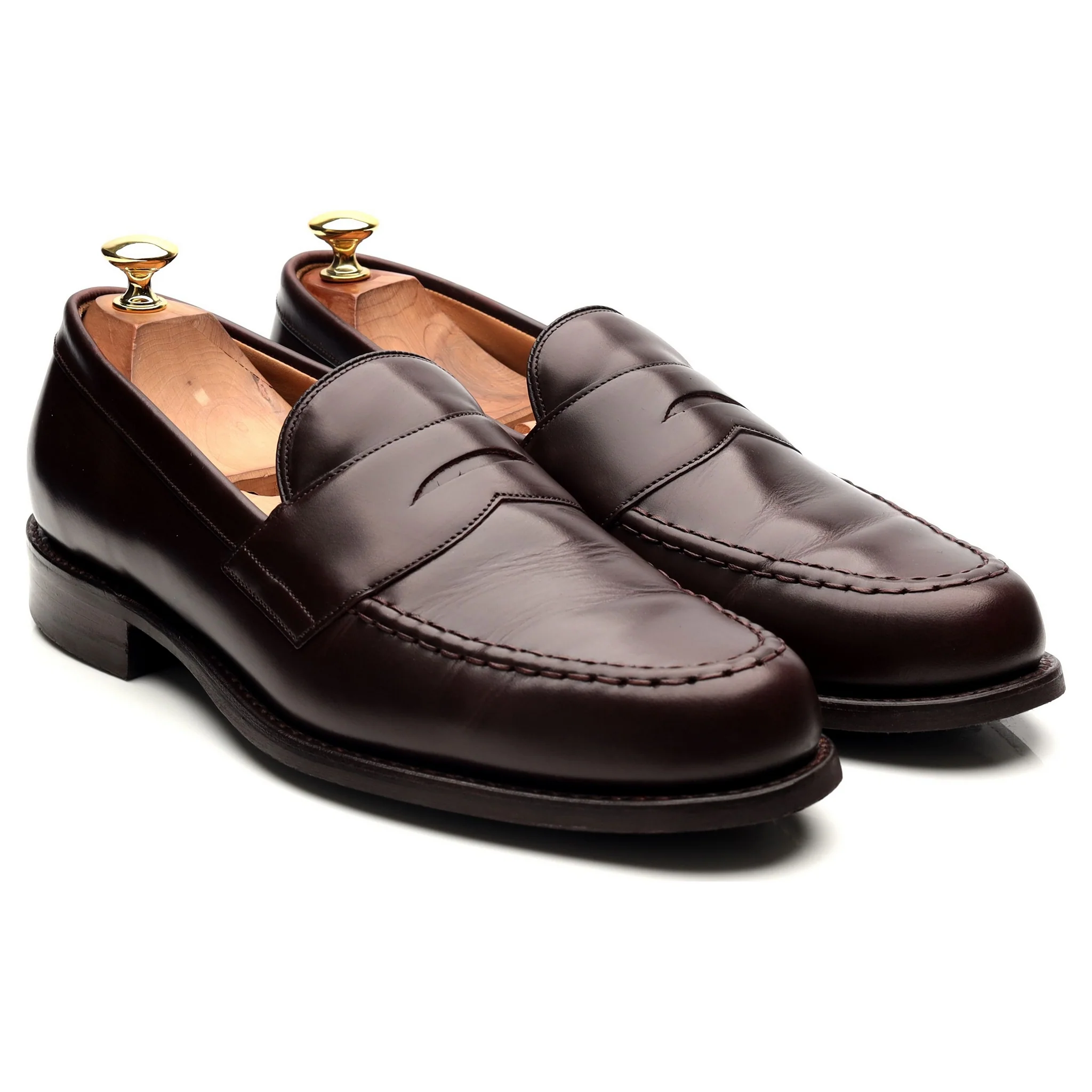 'Howard' Burgundy Leather Loafers UK 9 F - Image 7