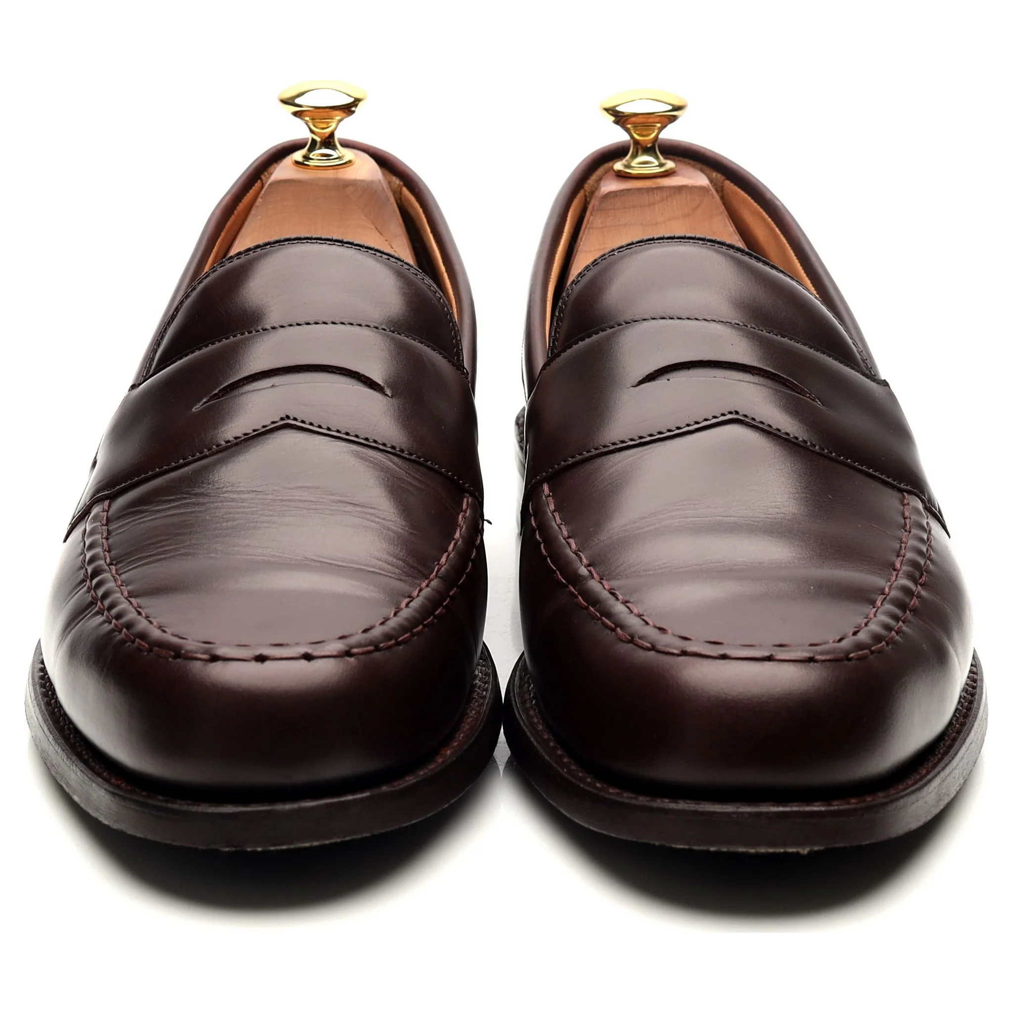 'Howard' Burgundy Leather Loafers UK 9 F - Image 8