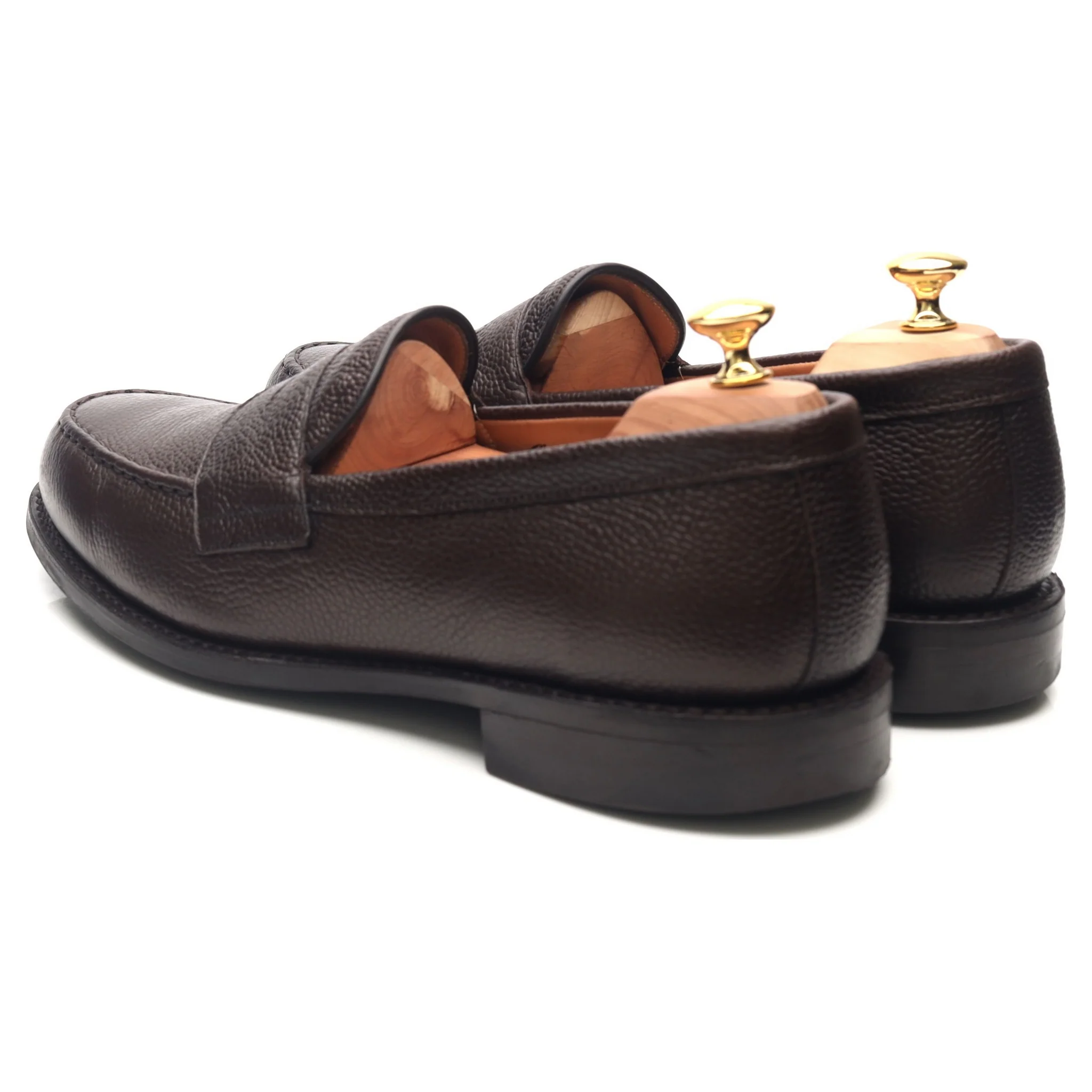 'Howard' Dark Brown Leather Loafers UK 11 F - Image 3