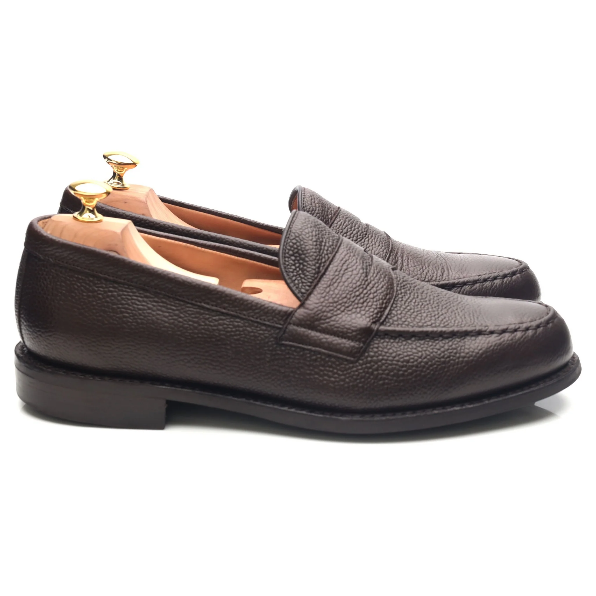 'Howard' Dark Brown Leather Loafers UK 11 F - Image 6