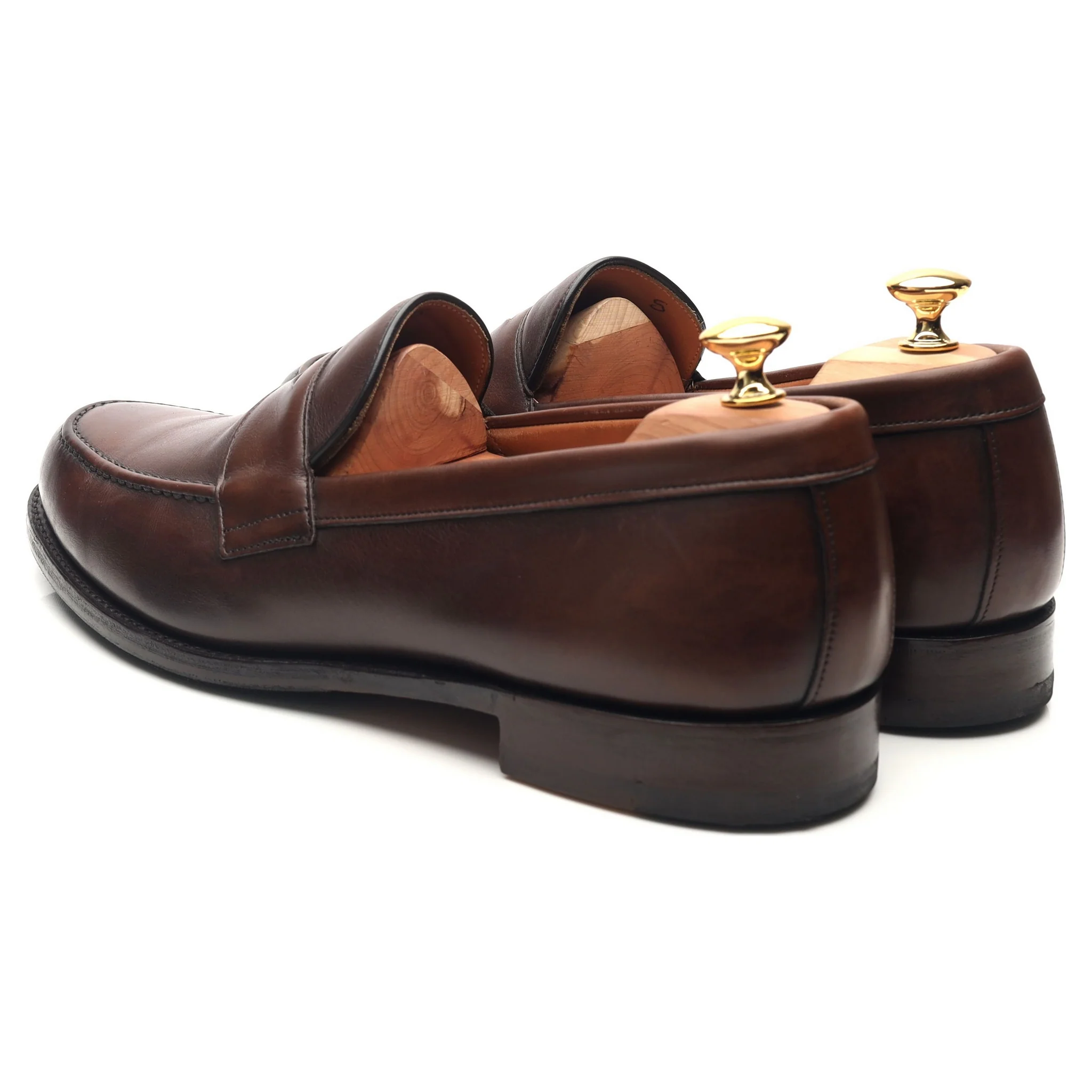 'Hudson' Dark Brown Leather Loafers UK 11 F - Image 3