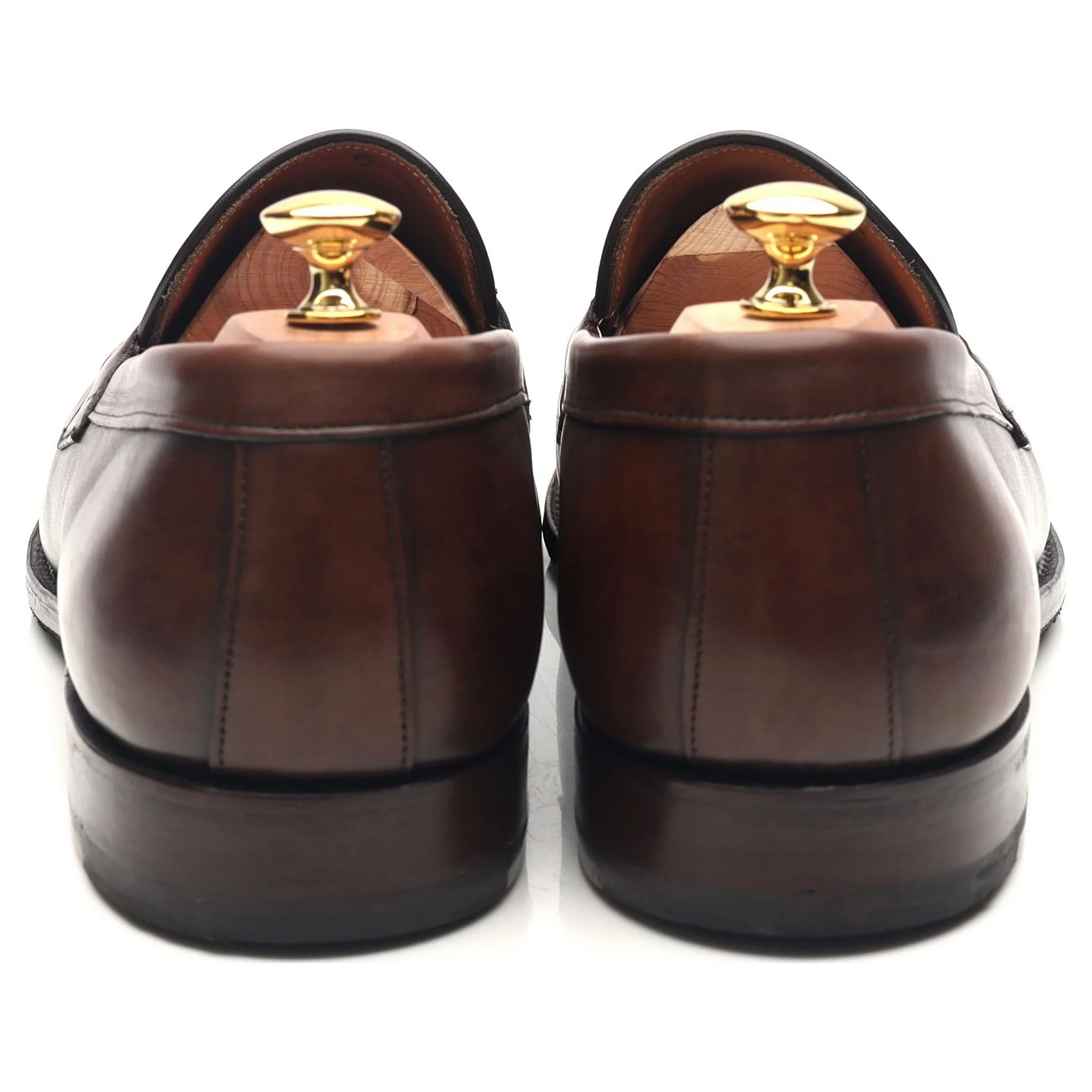 'Hudson' Dark Brown Leather Loafers UK 11 F - Image 4