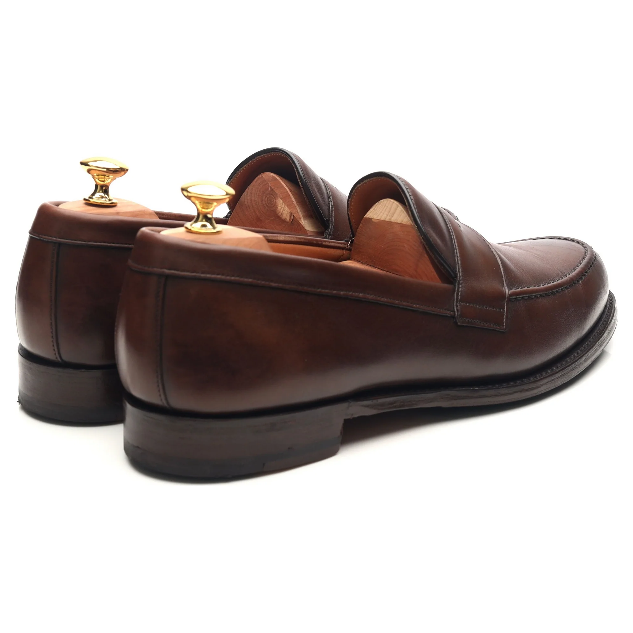 'Hudson' Dark Brown Leather Loafers UK 11 F - Image 5