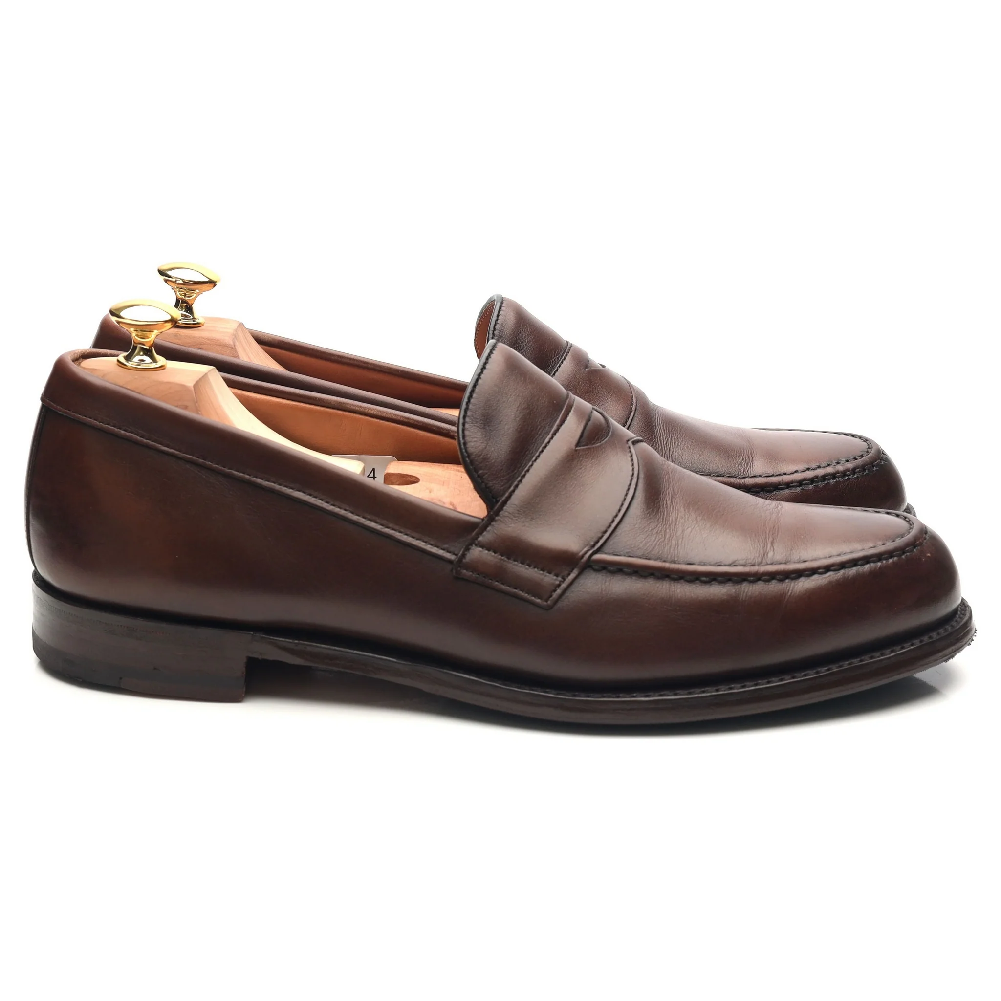 'Hudson' Dark Brown Leather Loafers UK 11 F - Image 6
