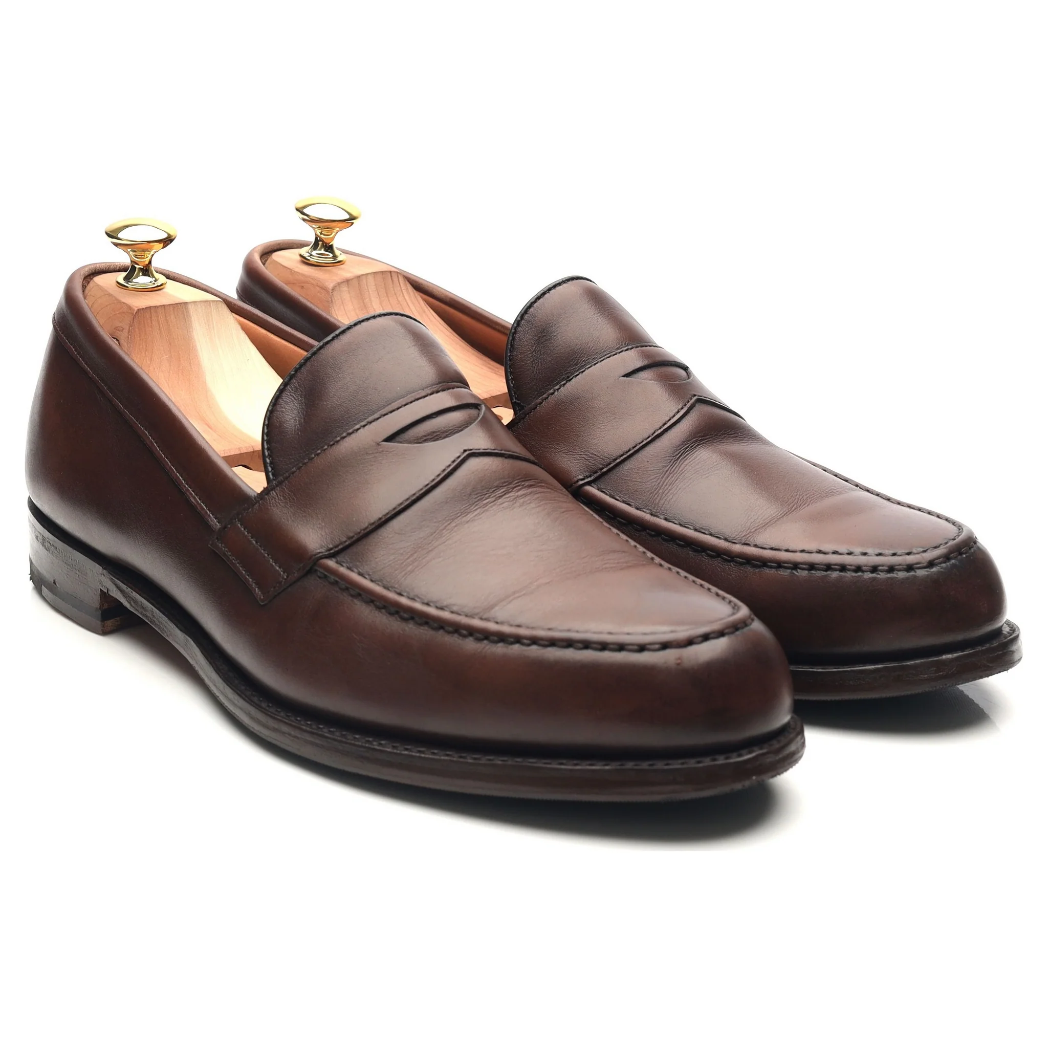 'Hudson' Dark Brown Leather Loafers UK 11 F - Image 7