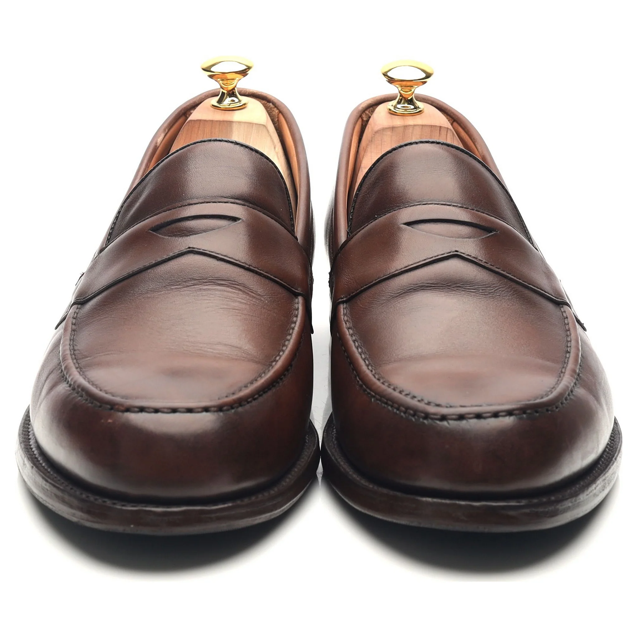 'Hudson' Dark Brown Leather Loafers UK 11 F - Image 8