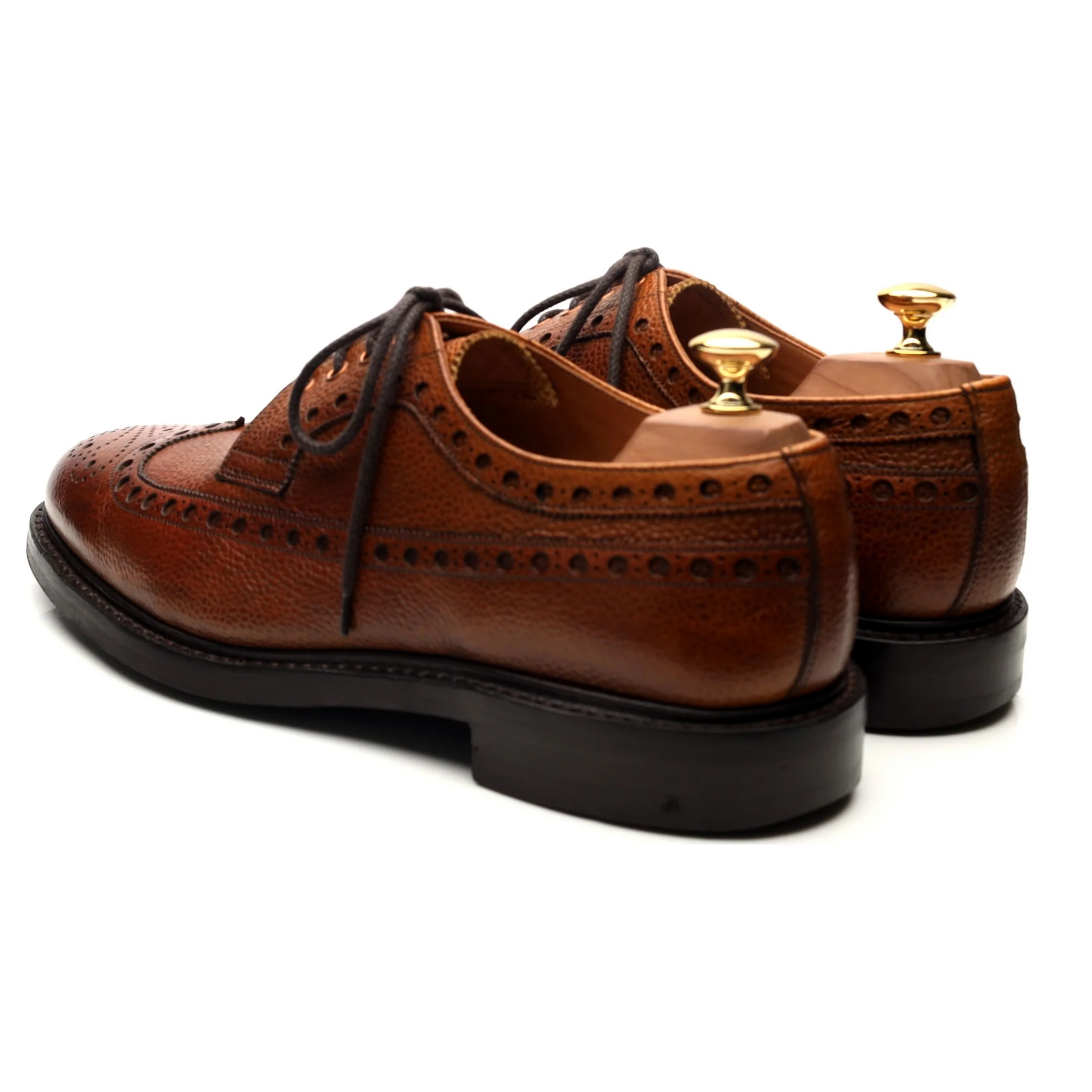 Private White V.C. 'Bolton' Tan Brown Leather Derby Brogues UK 10 F - Image 3
