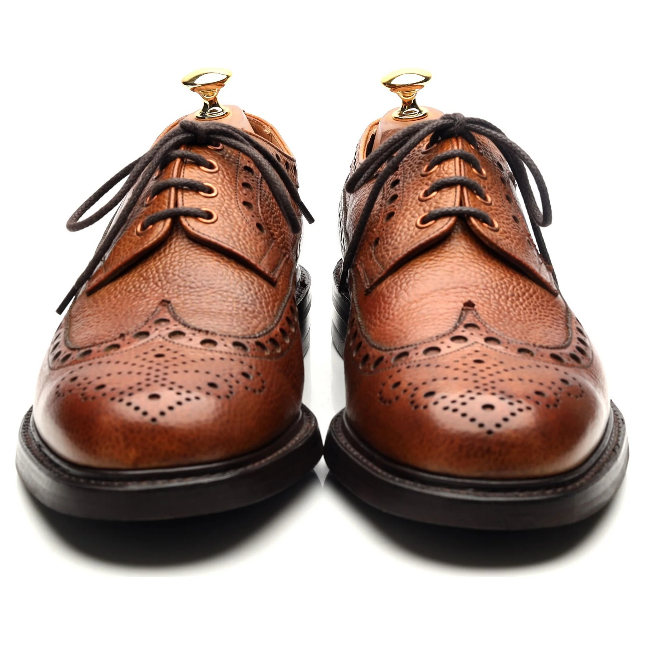 Private White V.C. 'Bolton' Tan Brown Leather Derby Brogues UK 10 F - Image 8