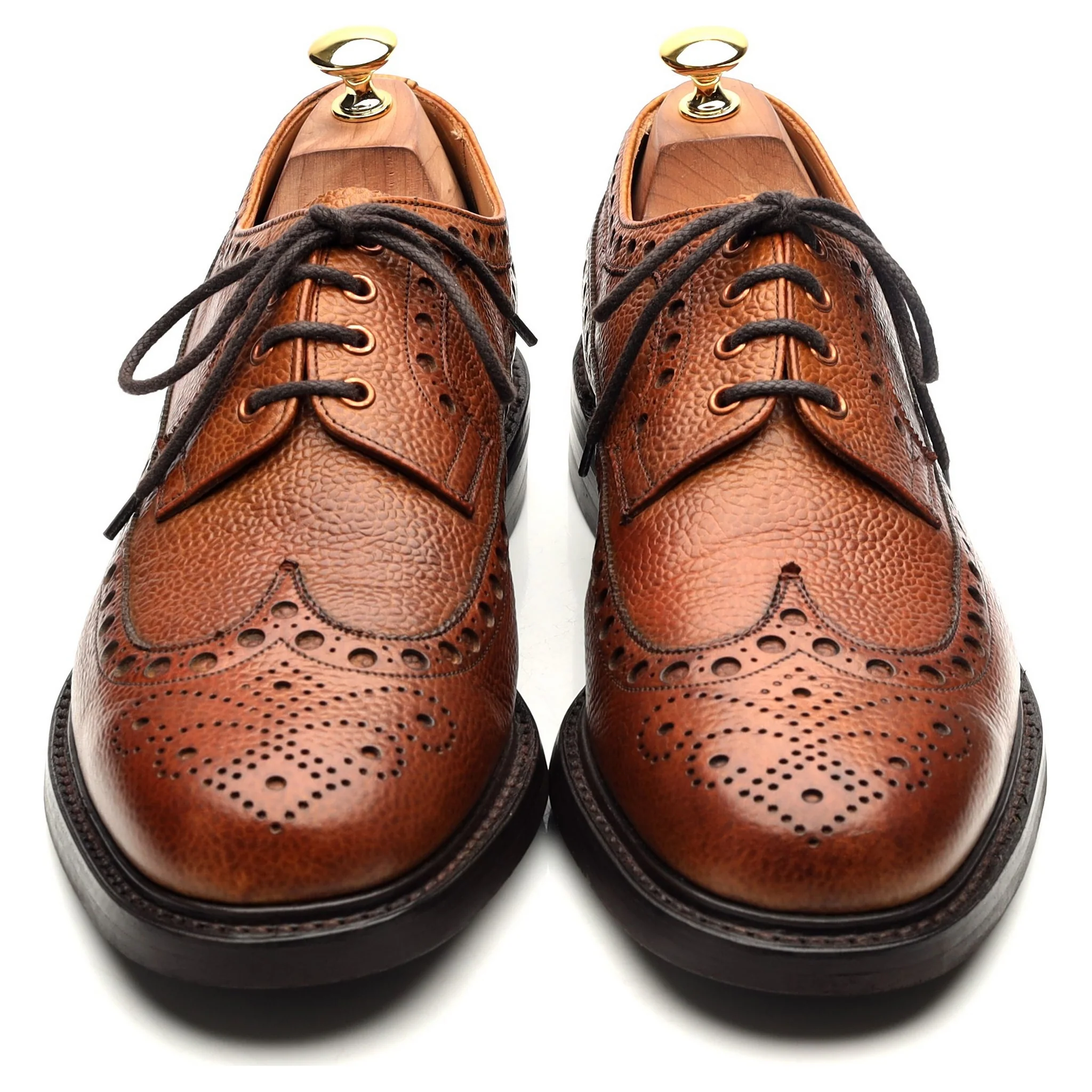 Private White V.C. 'Bolton' Tan Brown Leather Derby Brogues UK 10 F - Image 9