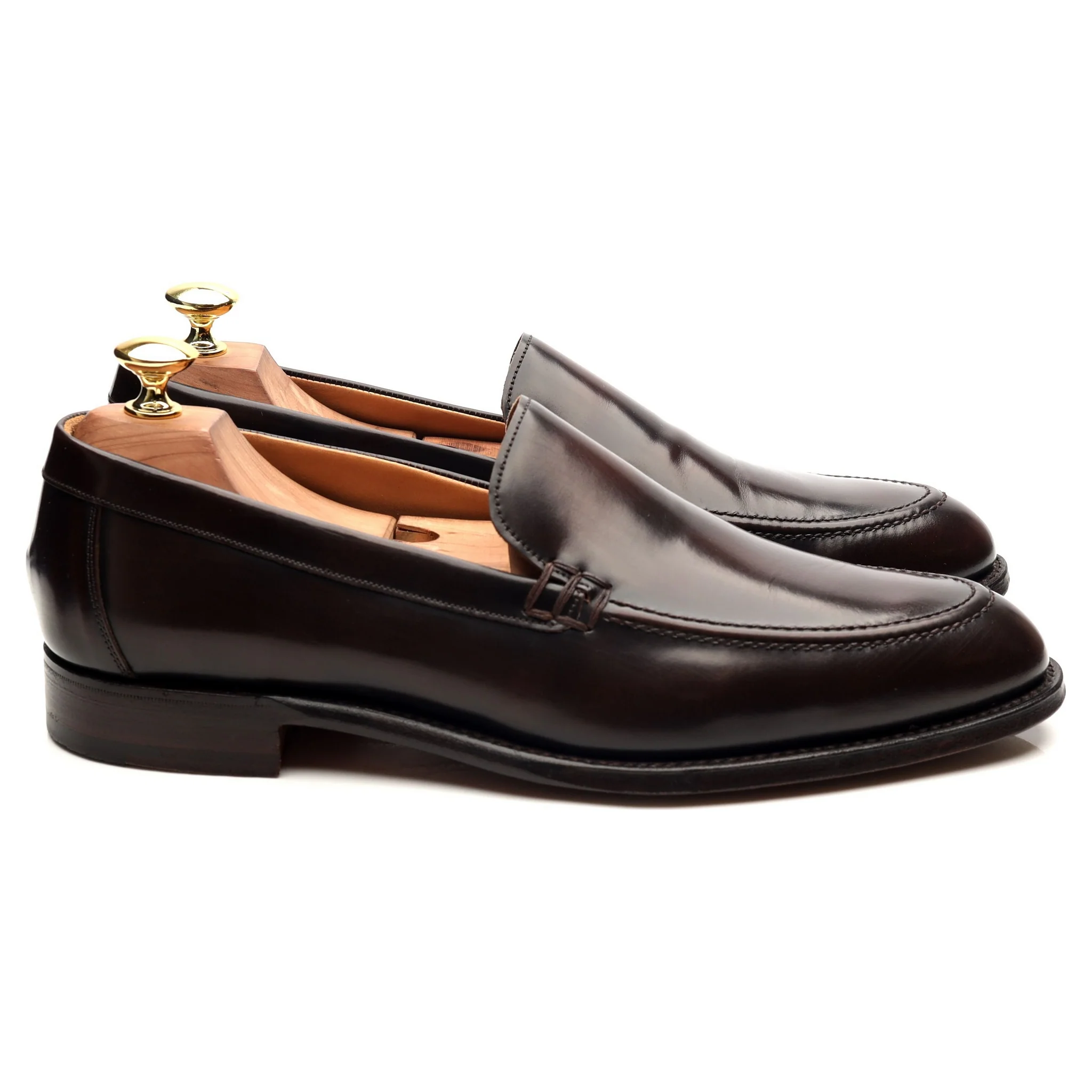 'Wilbur' Dark Brown Leather Loafers UK 8.5 - Image 6