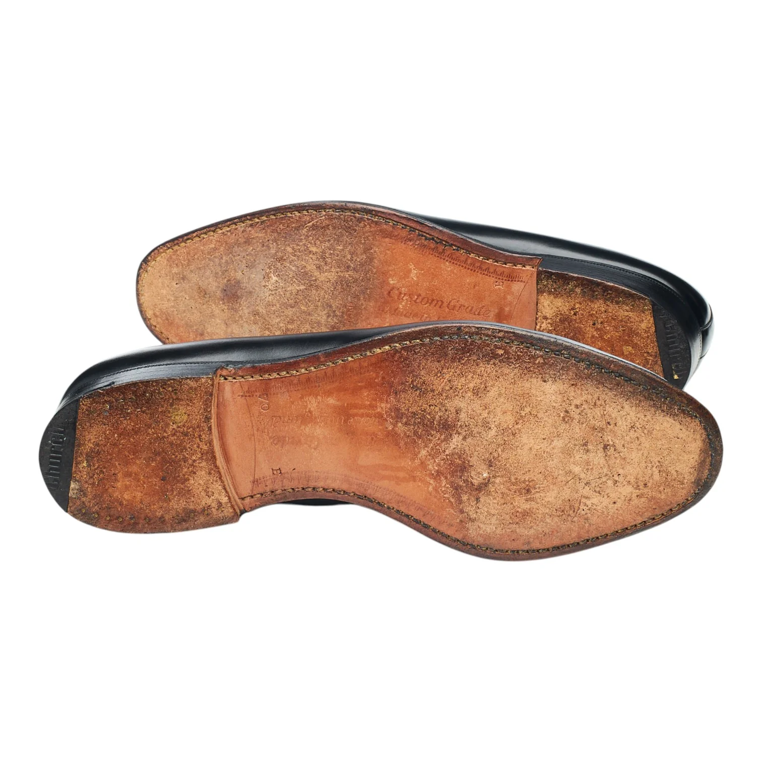 'Keats' Black Leather Tassel Loafers UK 7 E - Image 5