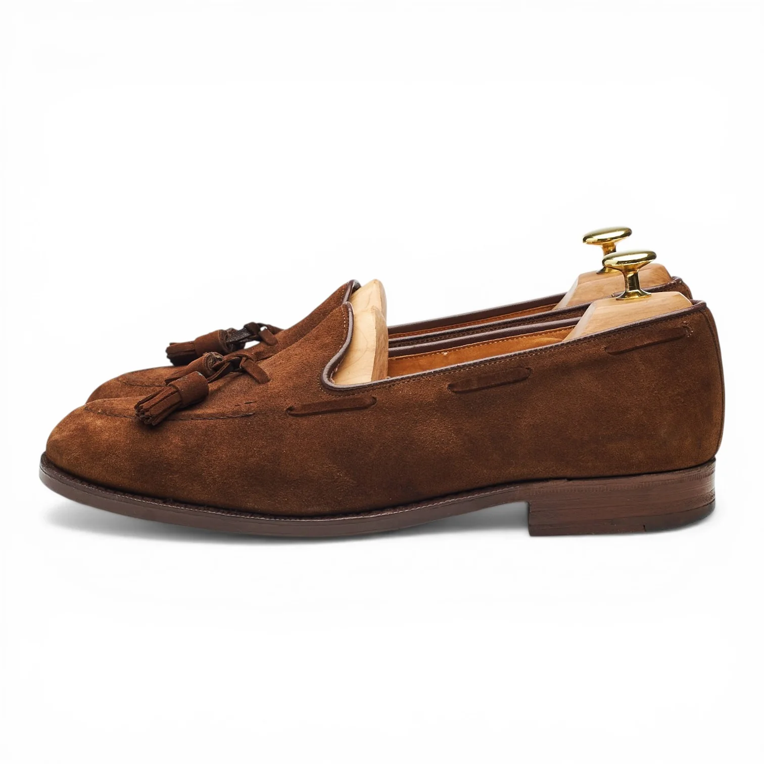 'Keats' Brown Suede Tassel Loafers UK 8 F - Image 3